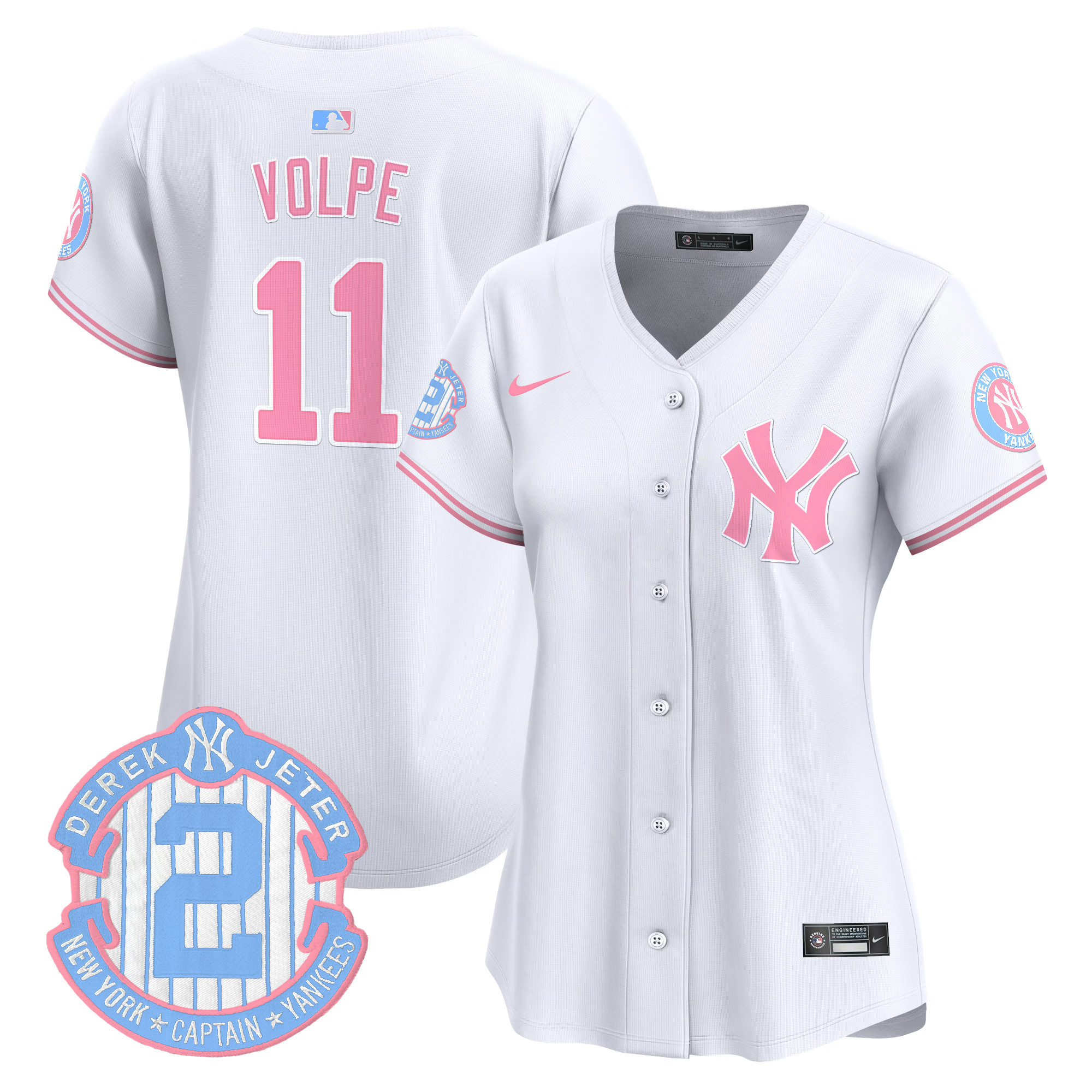 Women's New York Yankees Bubblegum Pink Vapor Premier Limited Jersey - All Stitched