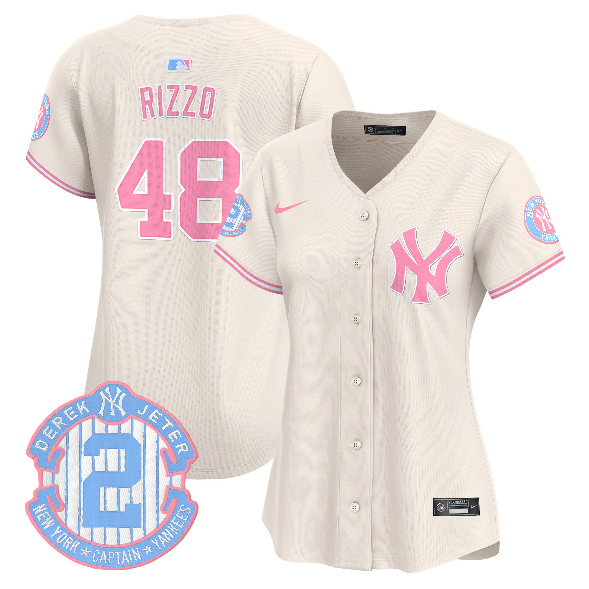 Women's New York Yankees Bubblegum Pink Vapor Premier Limited Jersey - All Stitched