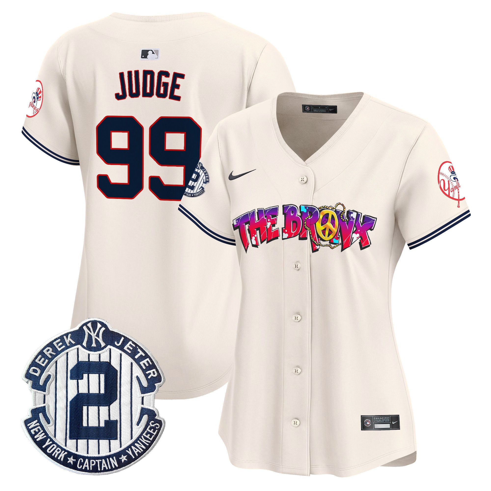 Women's New York Yankees The Bronx Graffiti Vapor Premier Limited Jersey V7 - All Stitched