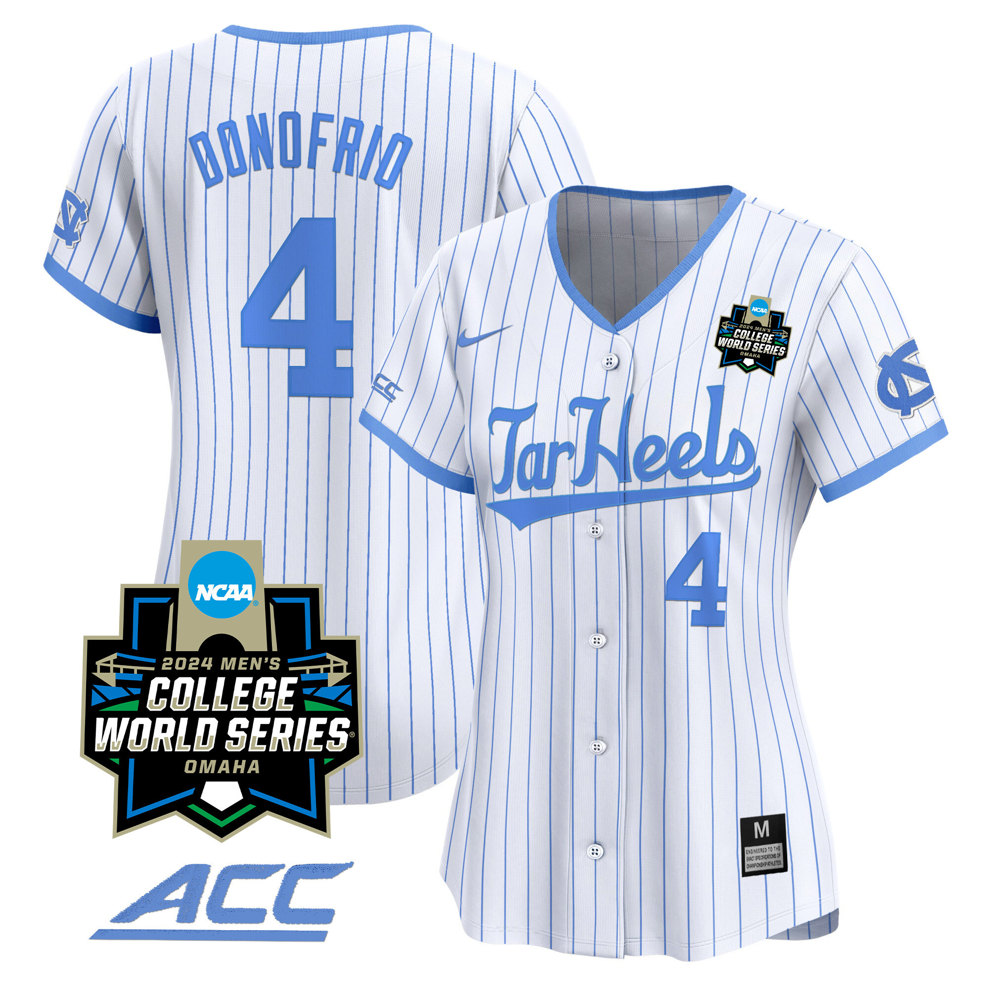 Women's North Carolina Tar Heels 2024 College World Series Vapor Premier Limited Jersey - All Stitched