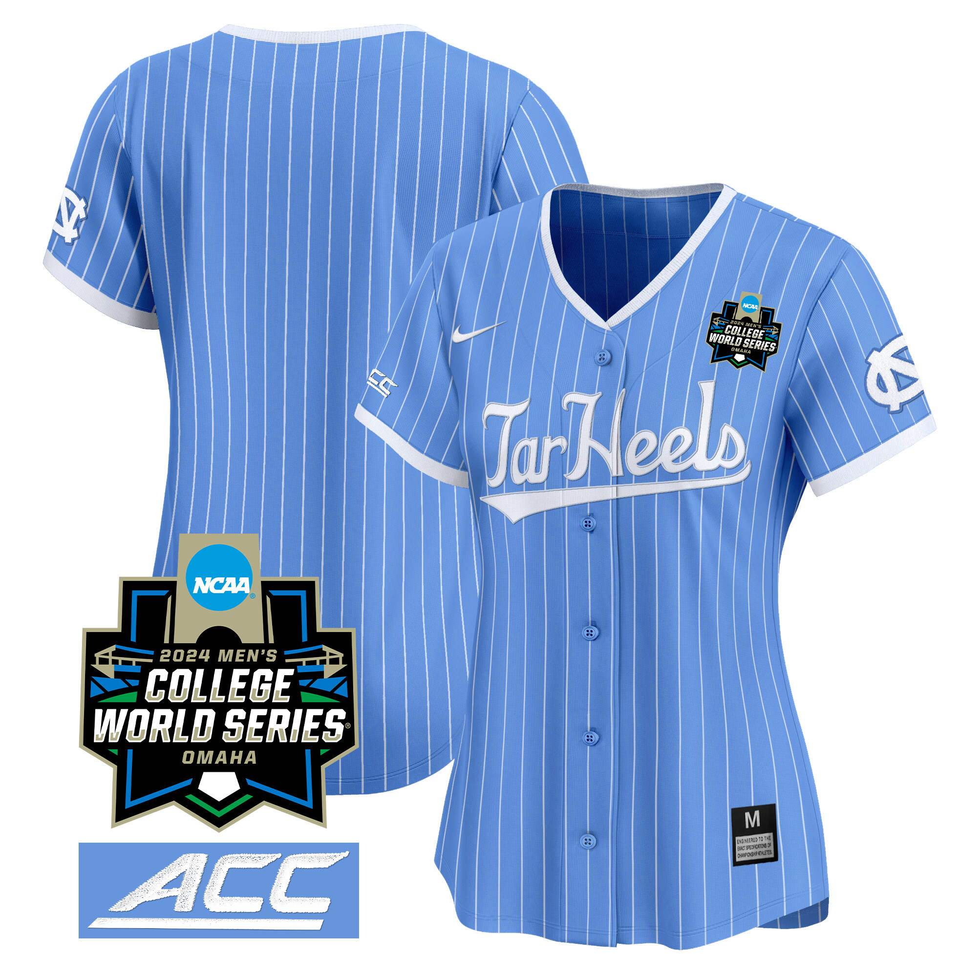 Women's North Carolina Tar Heels 2024 College World Series Vapor Premier Limited Jersey - All Stitched