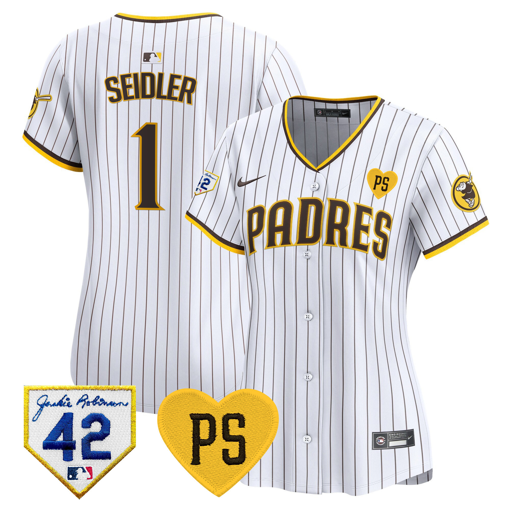 Women's Padres 2024 “For Peter” & Robinson Patch Vapor Premier Limited Jersey – All Stitched