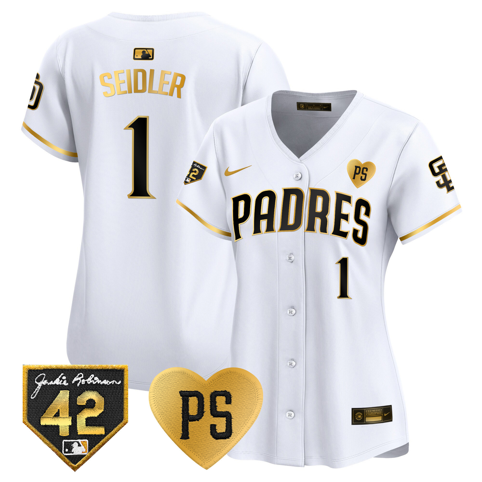 Women's Padres 2024 “For Peter” & Robinson Patch Vapor Premier Limited Jersey – All Stitched