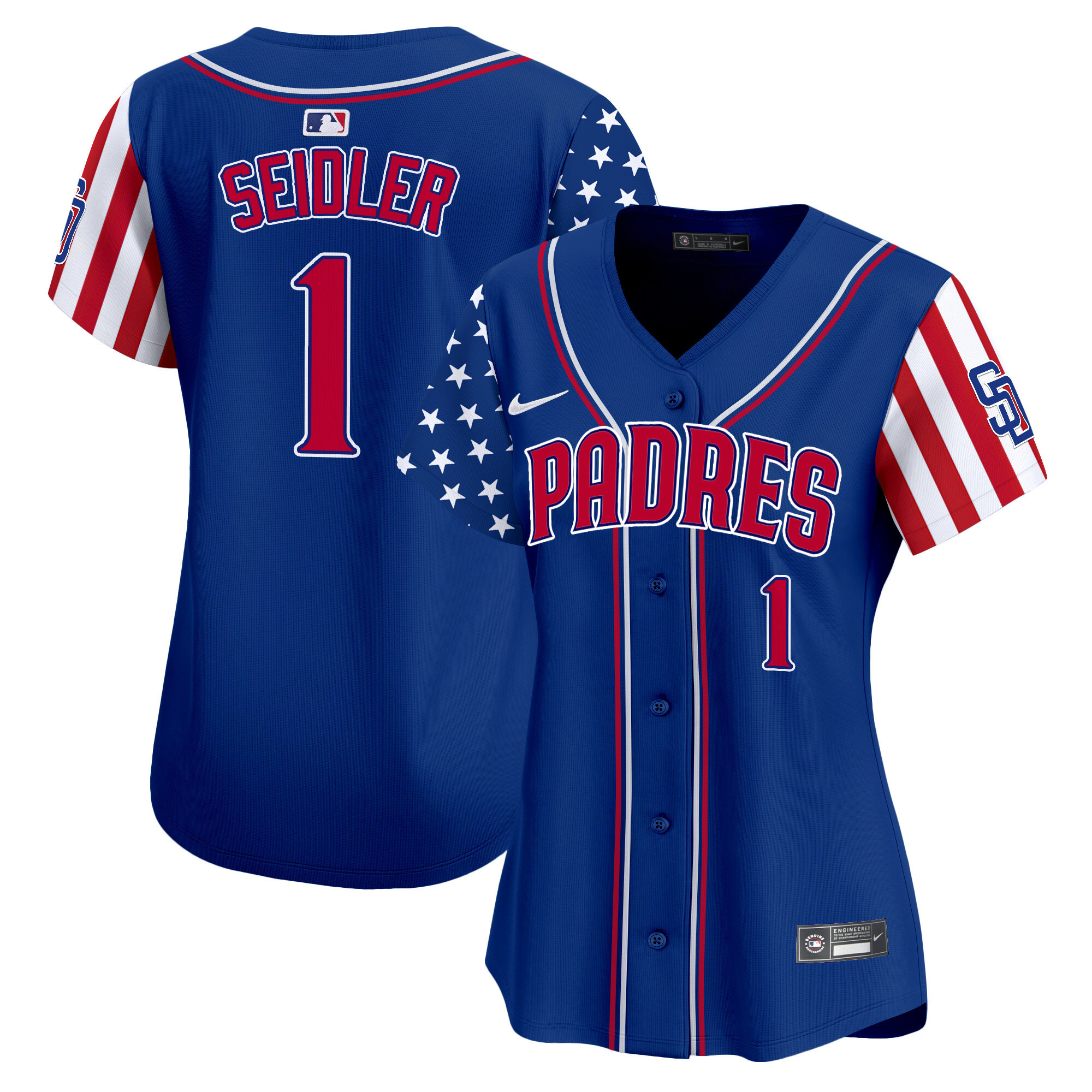 Women's Padres 2024 Independence Day Vapor Premier Limited Jersey - All Stitched