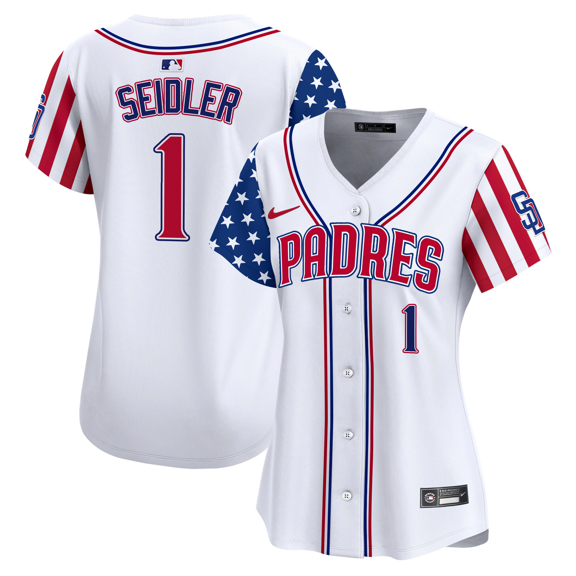 Women's Padres 2024 Independence Day Vapor Premier Limited Jersey - All Stitched