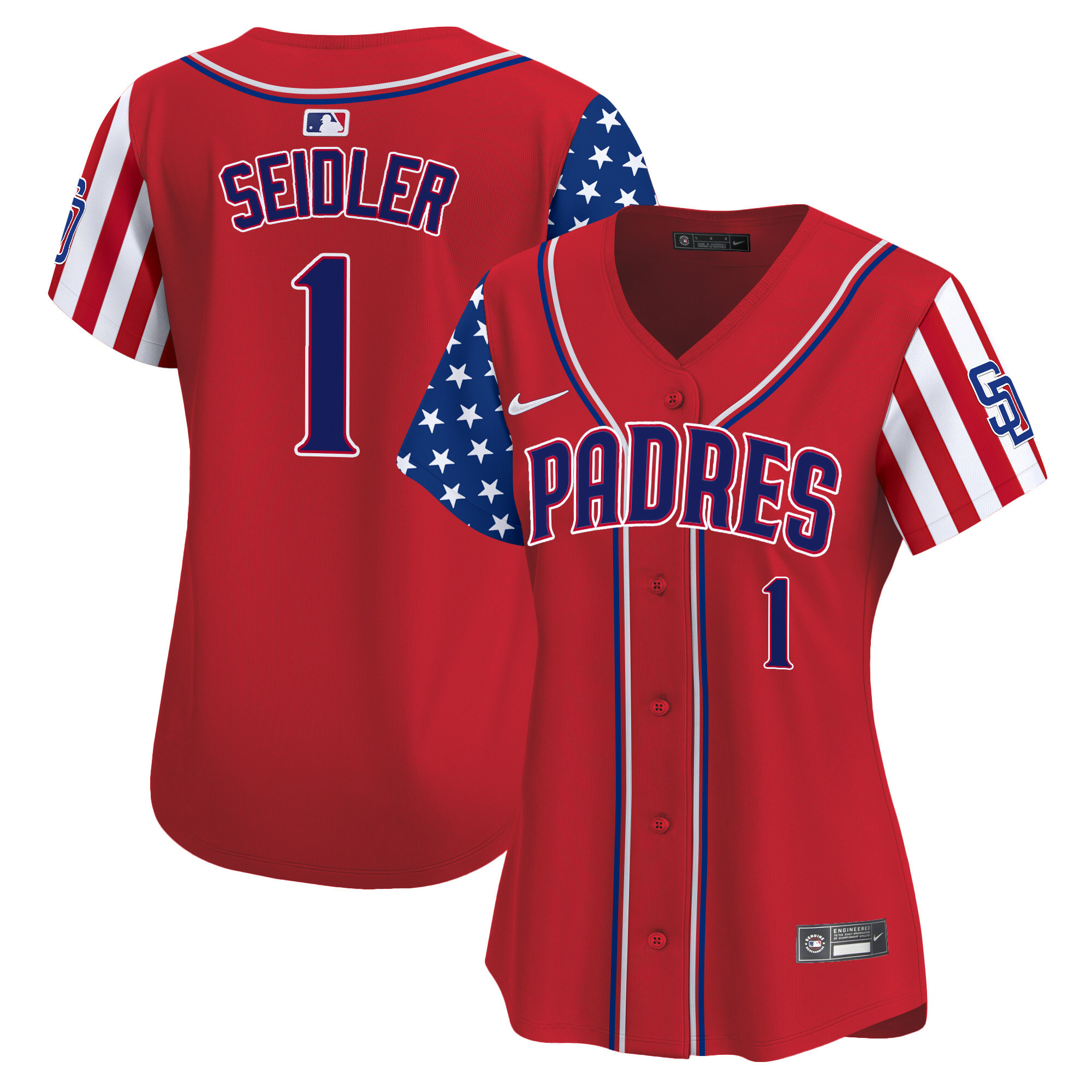 Women's Padres 2024 Independence Day Vapor Premier Limited Jersey - All Stitched