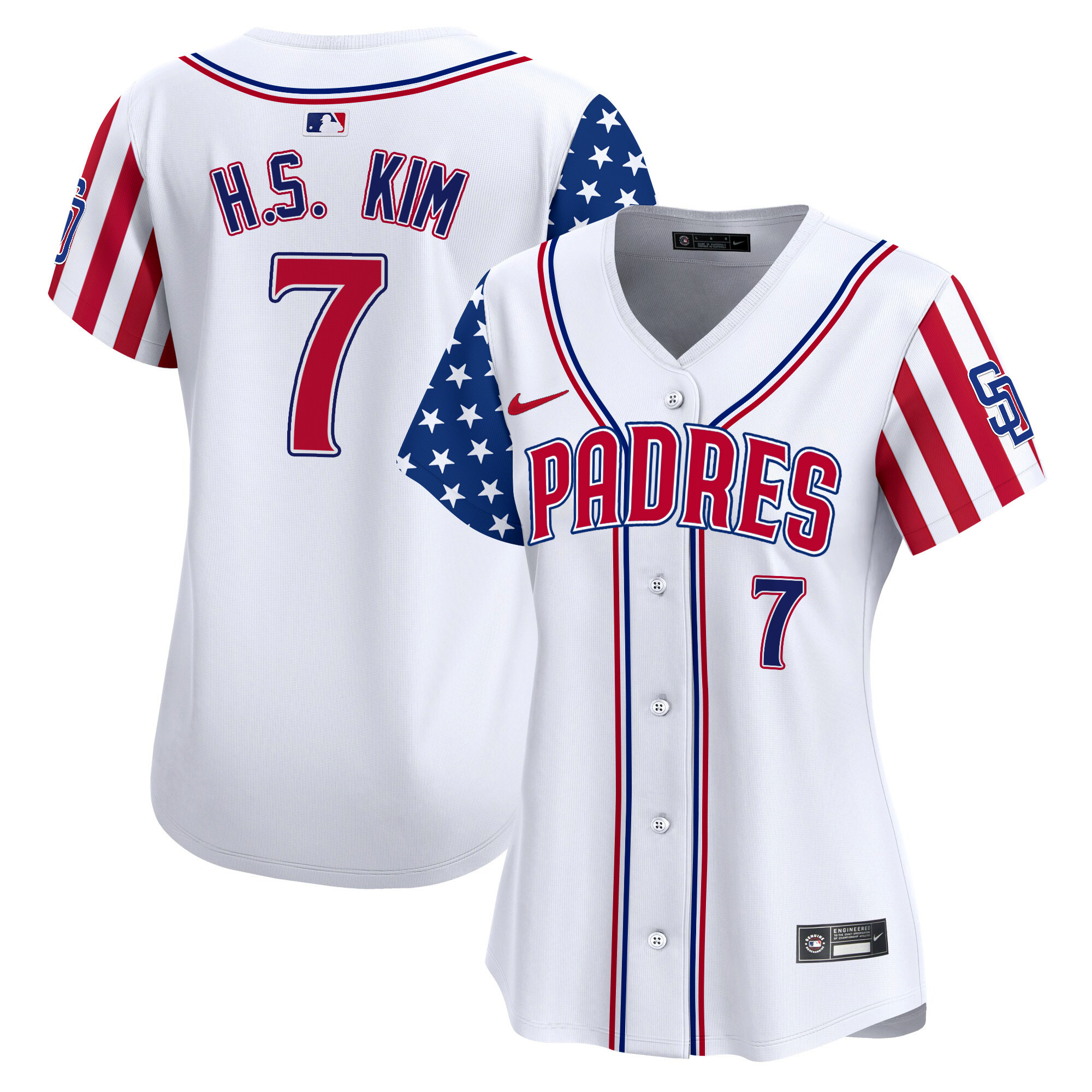 Women's Padres 2024 Independence Day Vapor Premier Limited Jersey - All Stitched