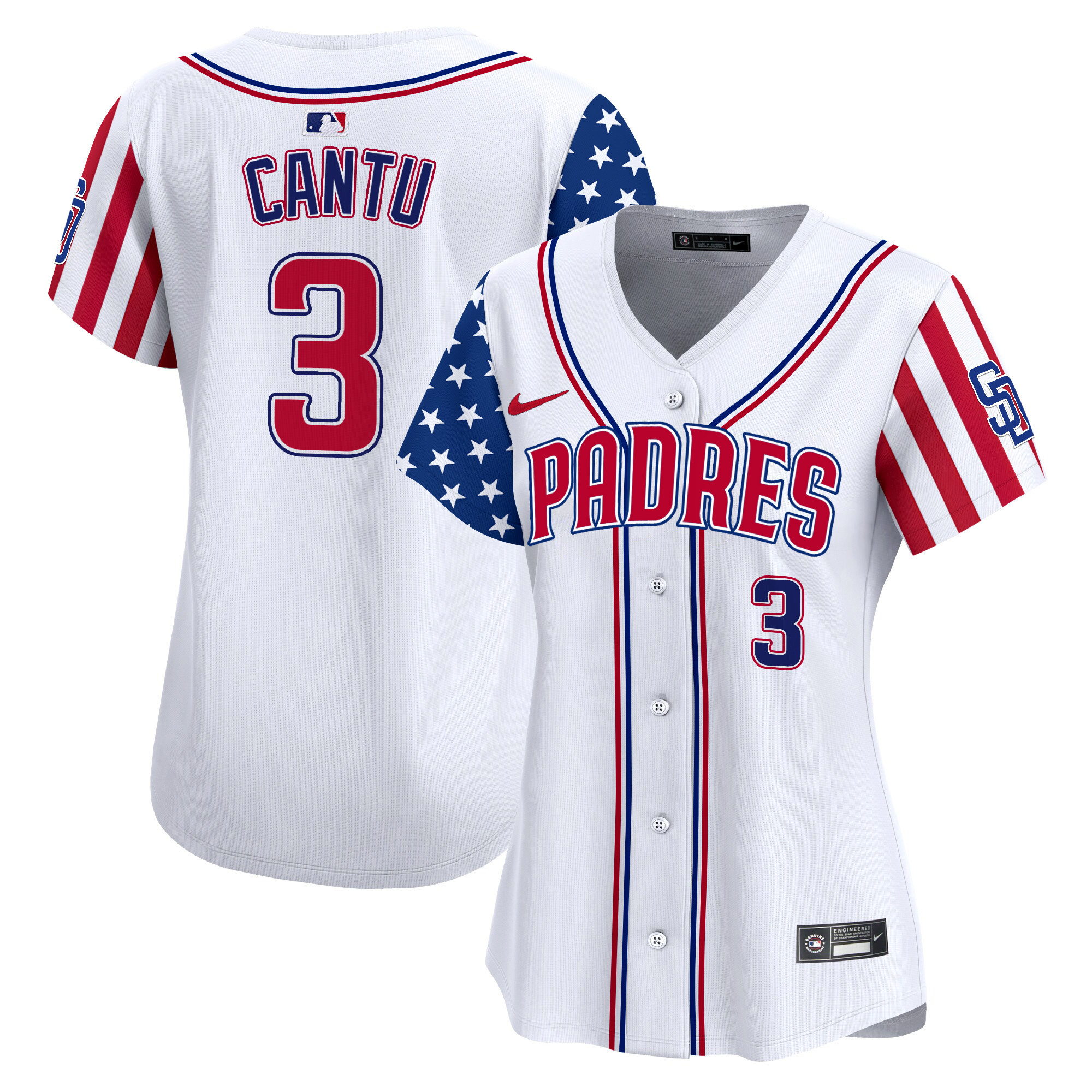 Women's Padres 2024 Independence Day Vapor Premier Limited Jersey - All Stitched