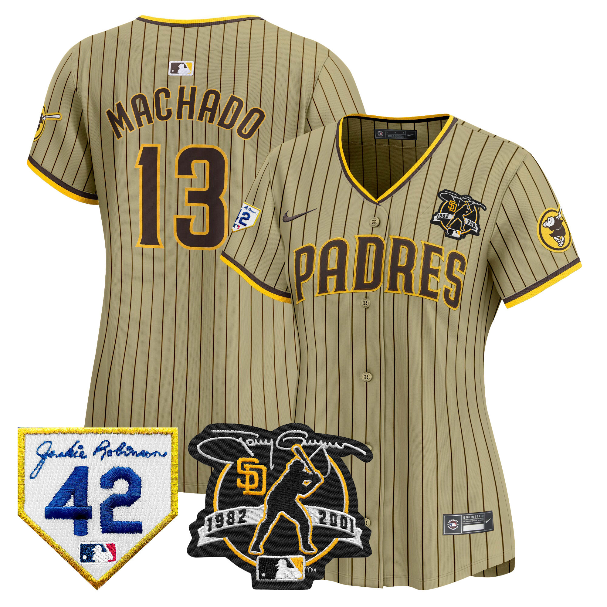 Women's Padres 2024 Tony Gwynn & Robinson Patch Vapor Premier Limited Jersey – All Stitched