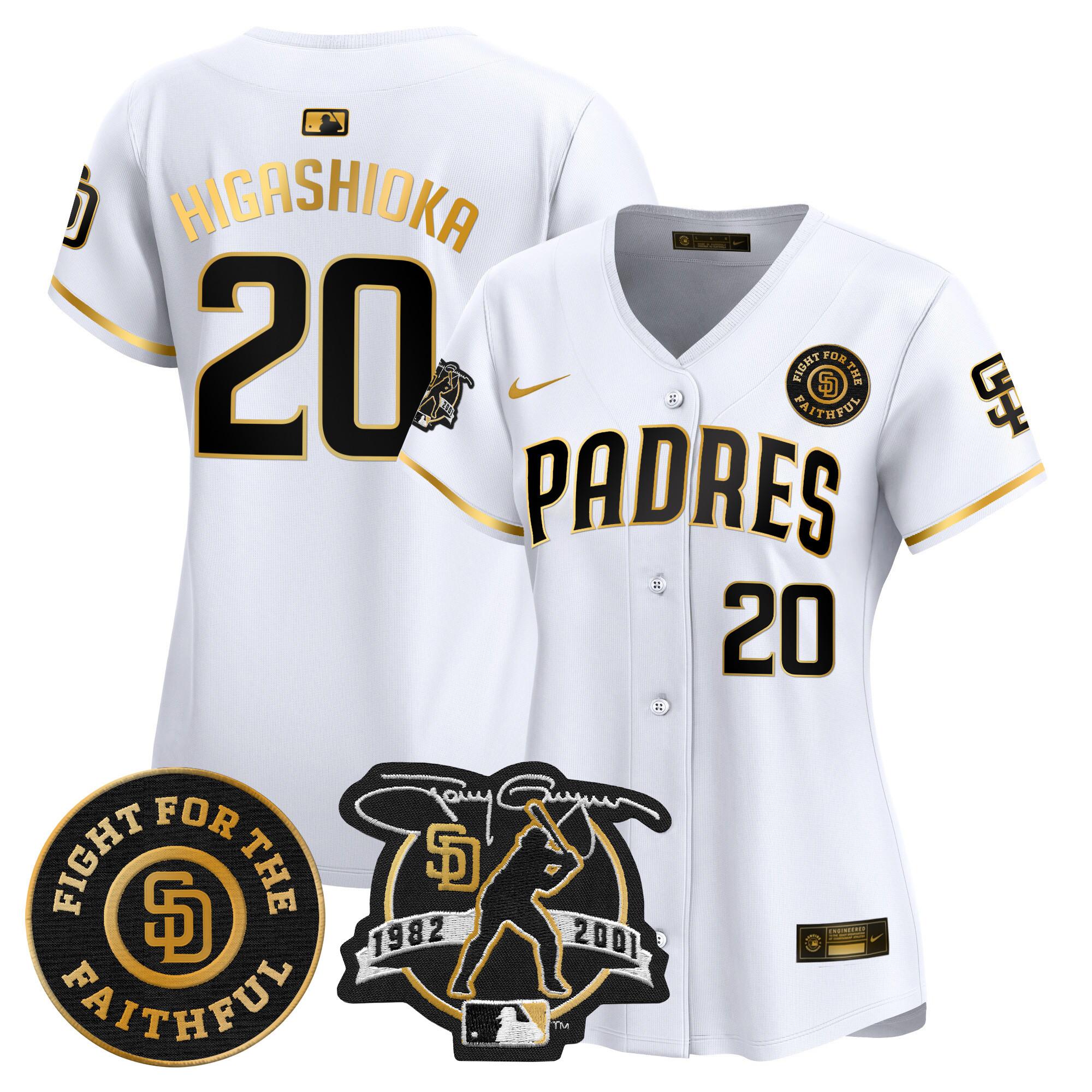 Women's Padres Tony Gwynn & Faithful Patch Vapor Premier Limited Jersey – All Stitched