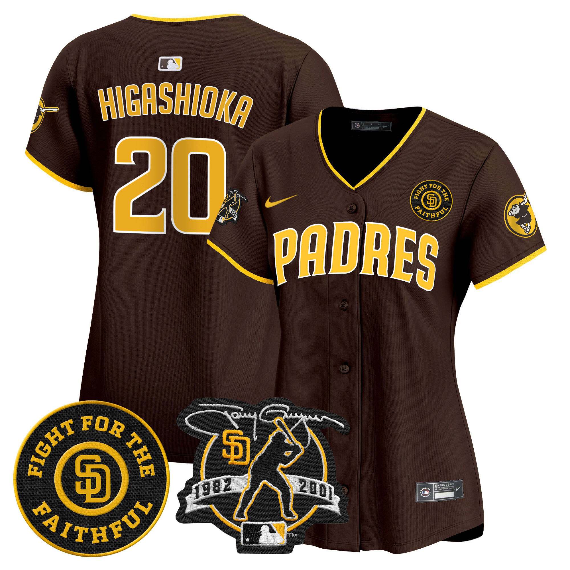 Women's Padres Tony Gwynn & Faithful Patch Vapor Premier Limited Jersey – All Stitched