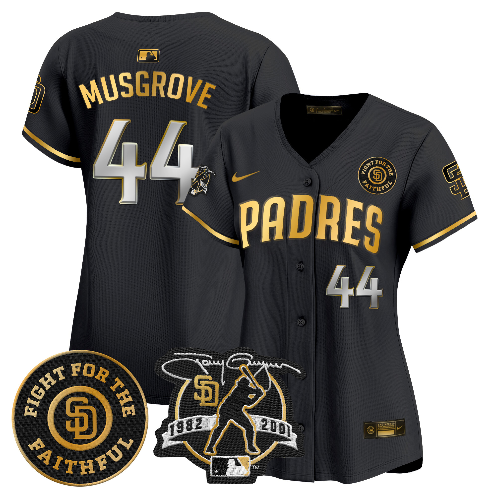 Women's Padres Tony Gwynn & Faithful Patch Vapor Premier Limited Jersey – All Stitched