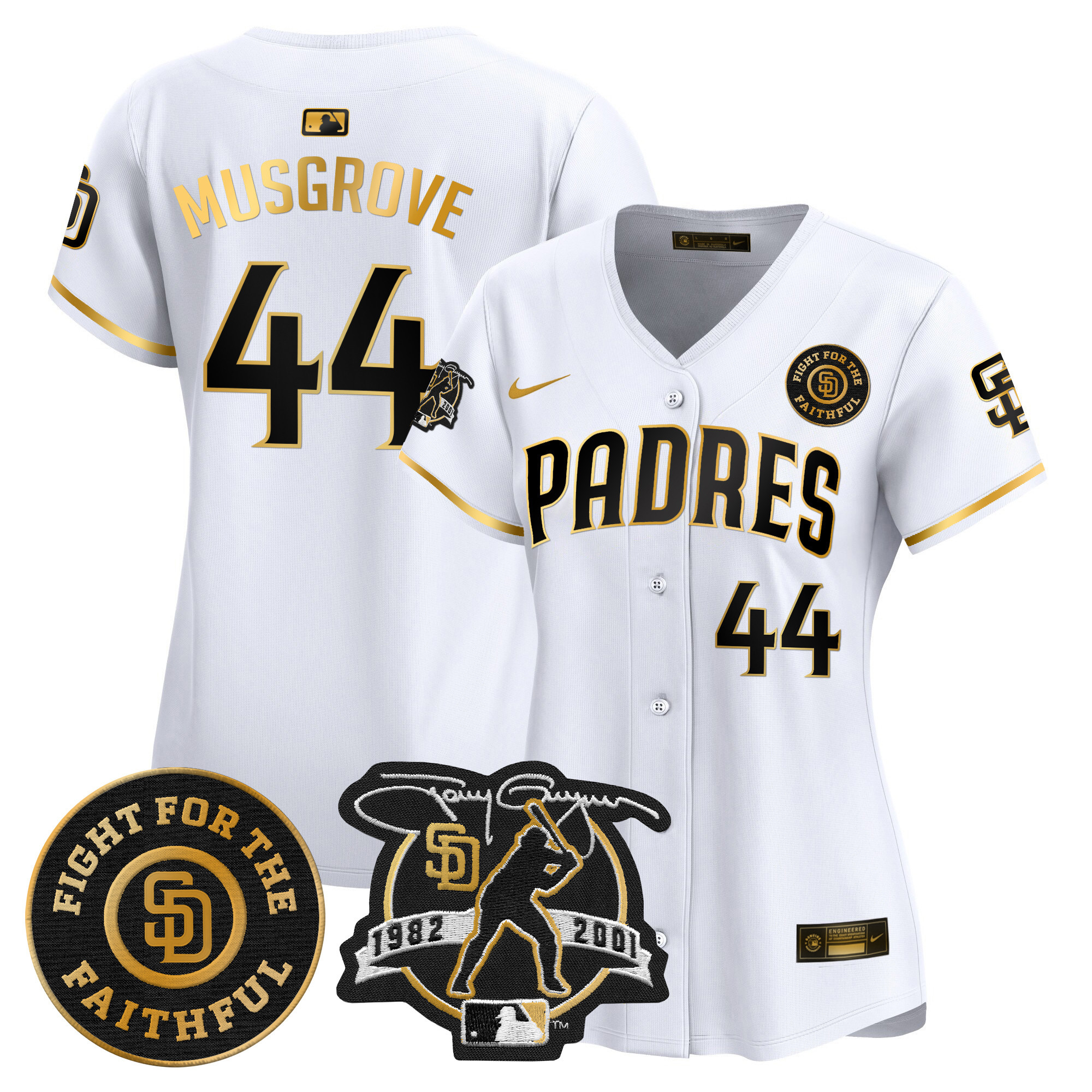 Women's Padres Tony Gwynn & Faithful Patch Vapor Premier Limited Jersey – All Stitched