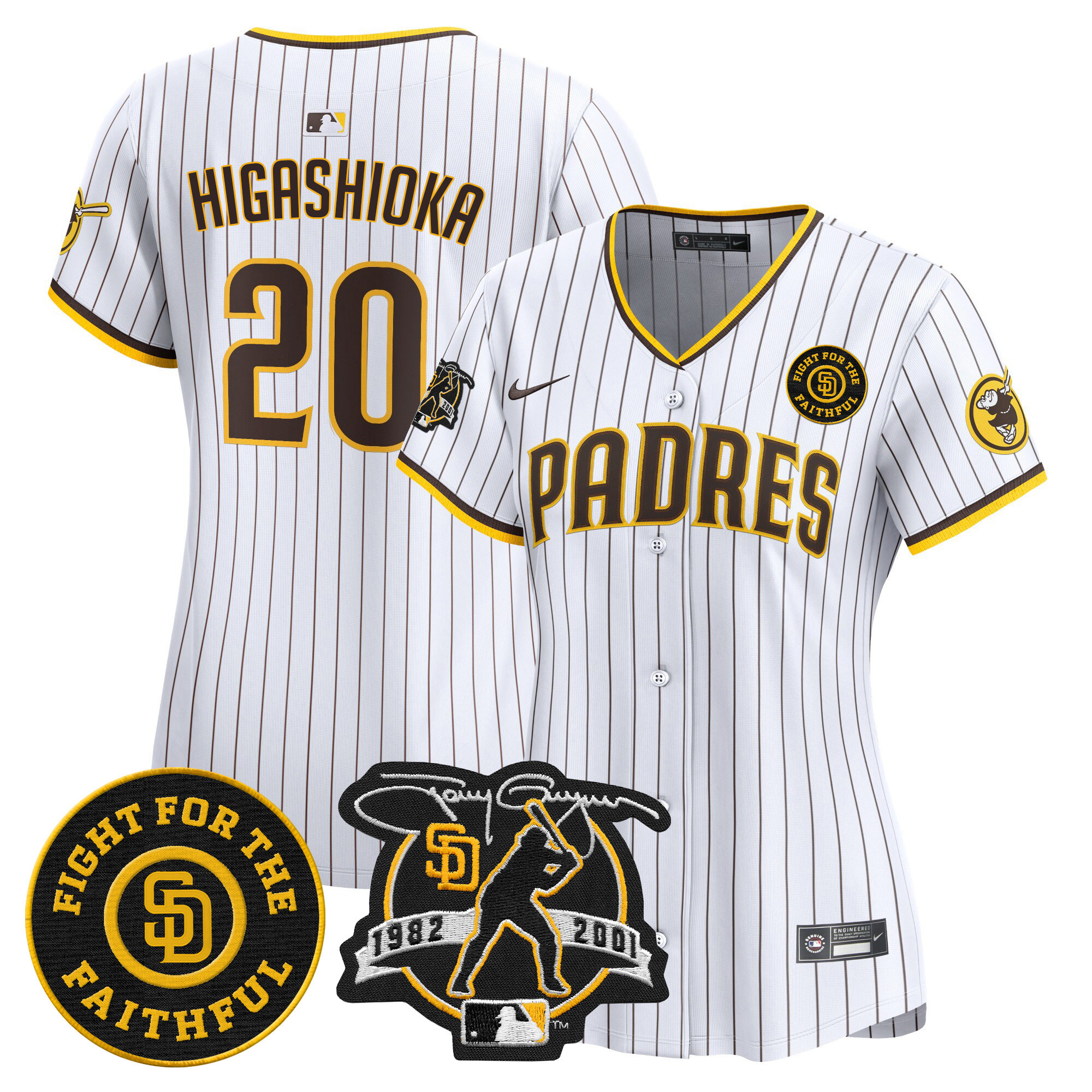 Women's Padres Tony Gwynn & Faithful Patch Vapor Premier Limited Jersey – All Stitched