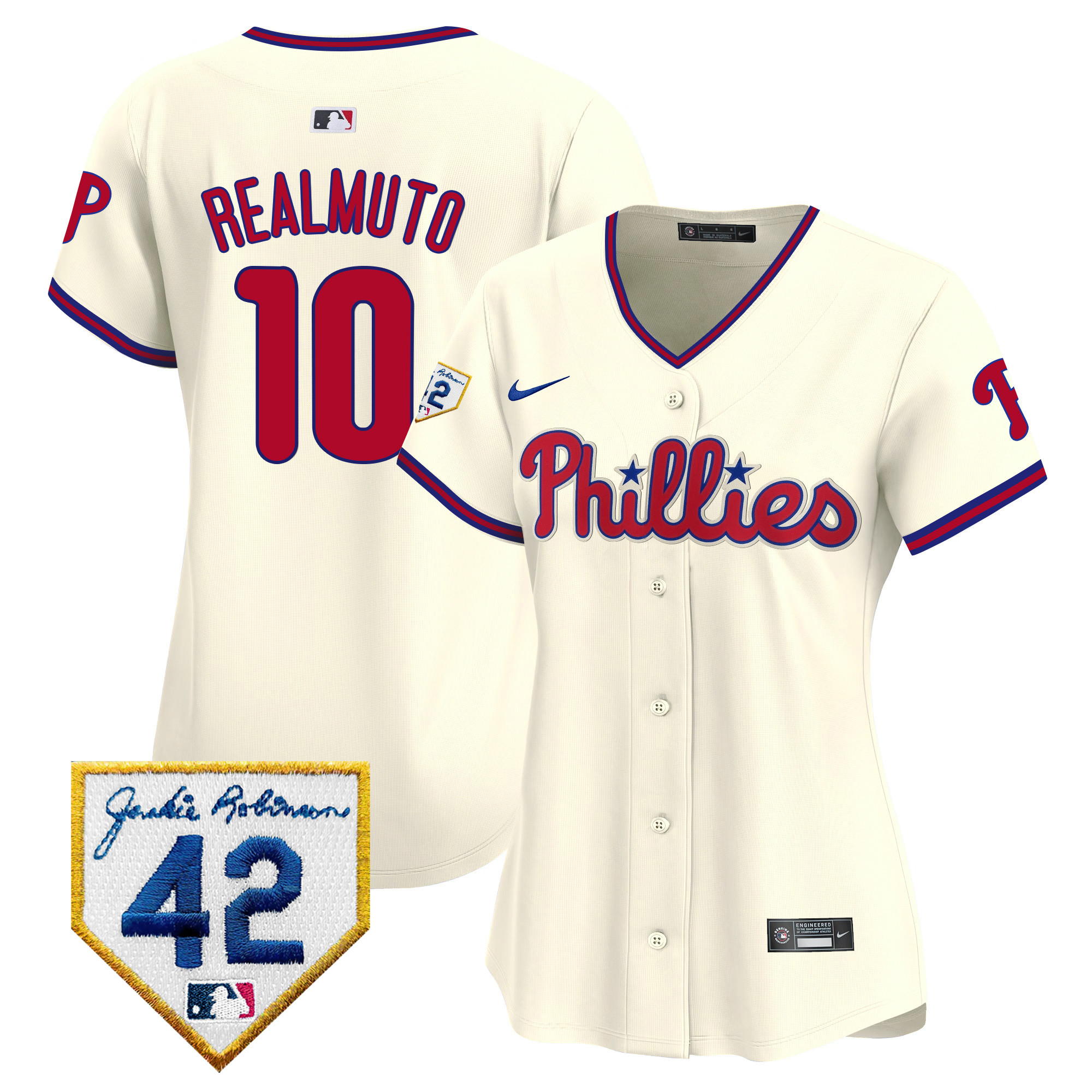 Women's Phillies 2024 Jackie Robinson Patch Vapor Premier Limited Jersey - All Stitched