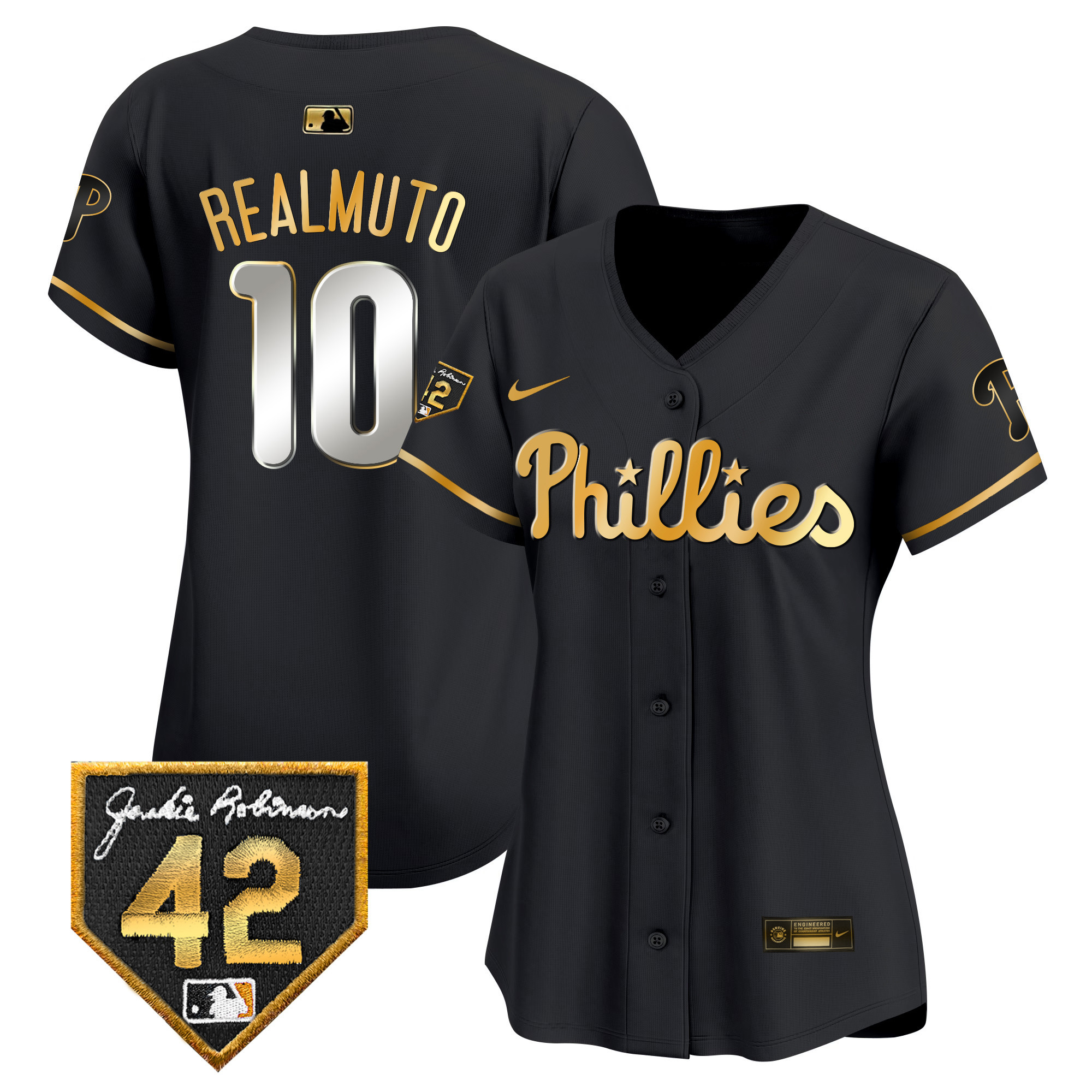 Women's Phillies 2024 Jackie Robinson Patch Vapor Premier Limited Jersey - All Stitched
