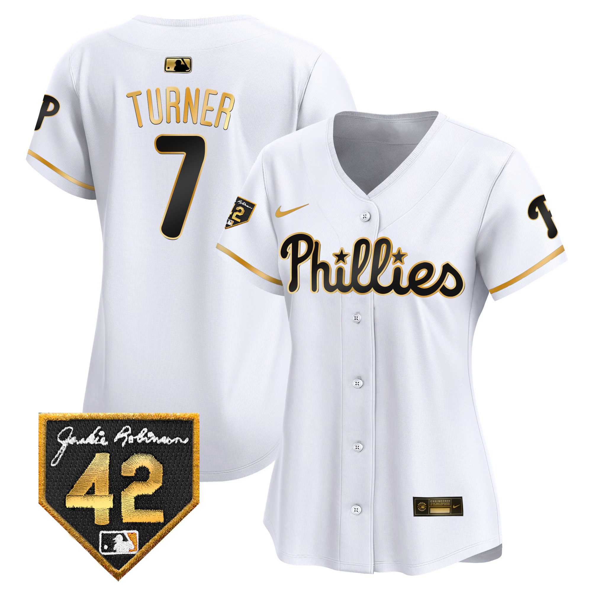 Women's Phillies 2024 Jackie Robinson Patch Vapor Premier Limited Jersey - All Stitched