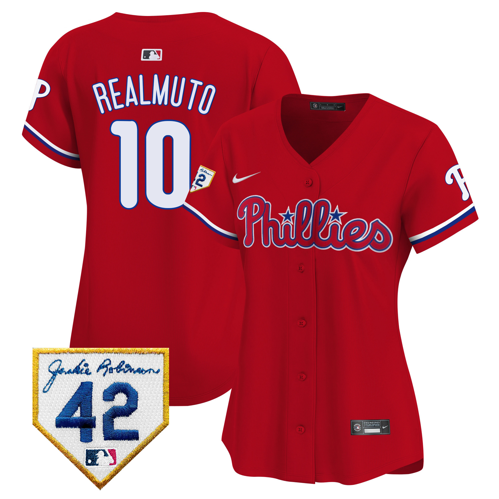 Women's Phillies 2024 Jackie Robinson Patch Vapor Premier Limited Jersey - All Stitched