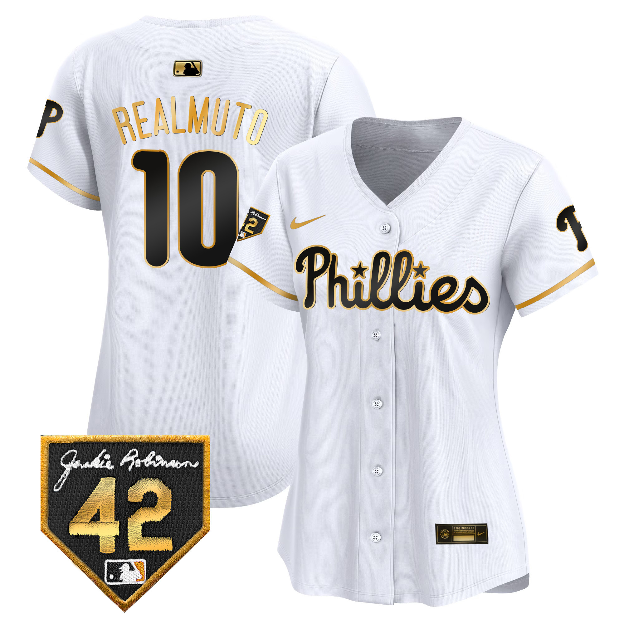 Women's Phillies 2024 Jackie Robinson Patch Vapor Premier Limited Jersey - All Stitched