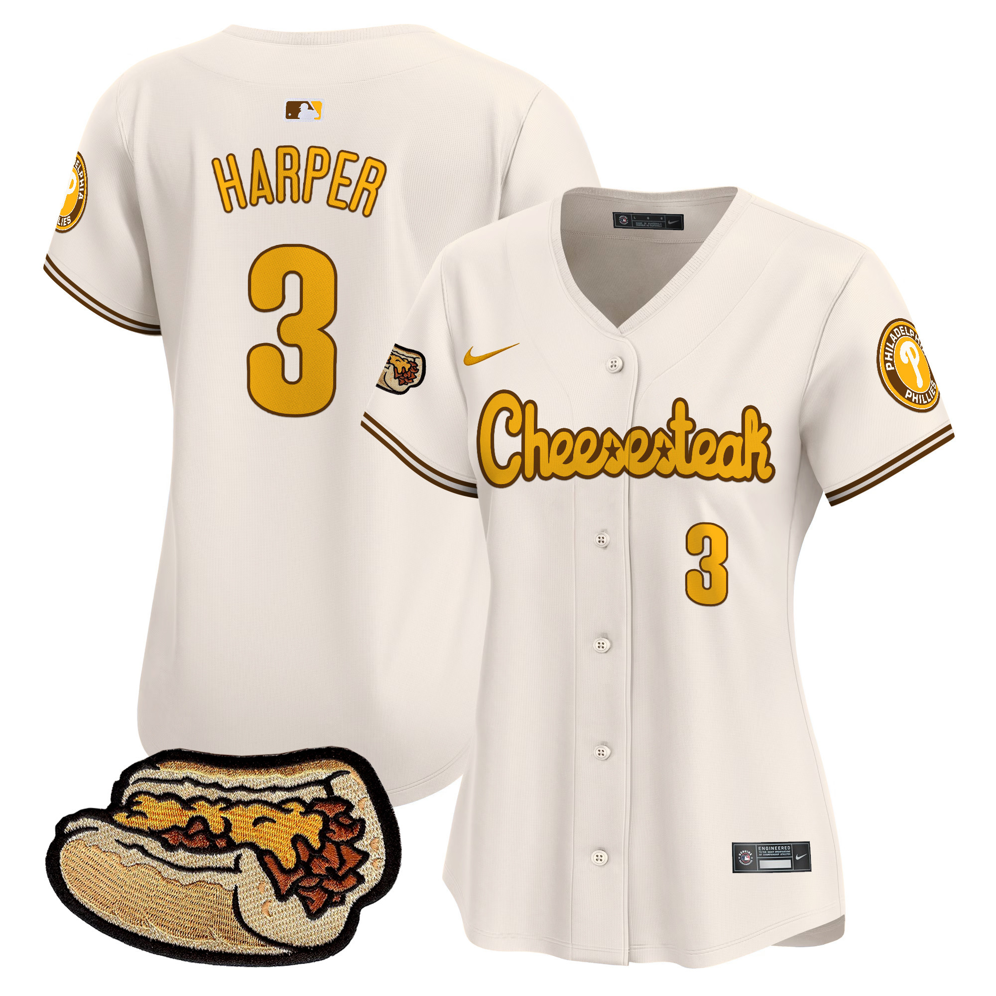 Women's Phillies Cheesesteak Vapor Premier Limited Jersey - All Stitched