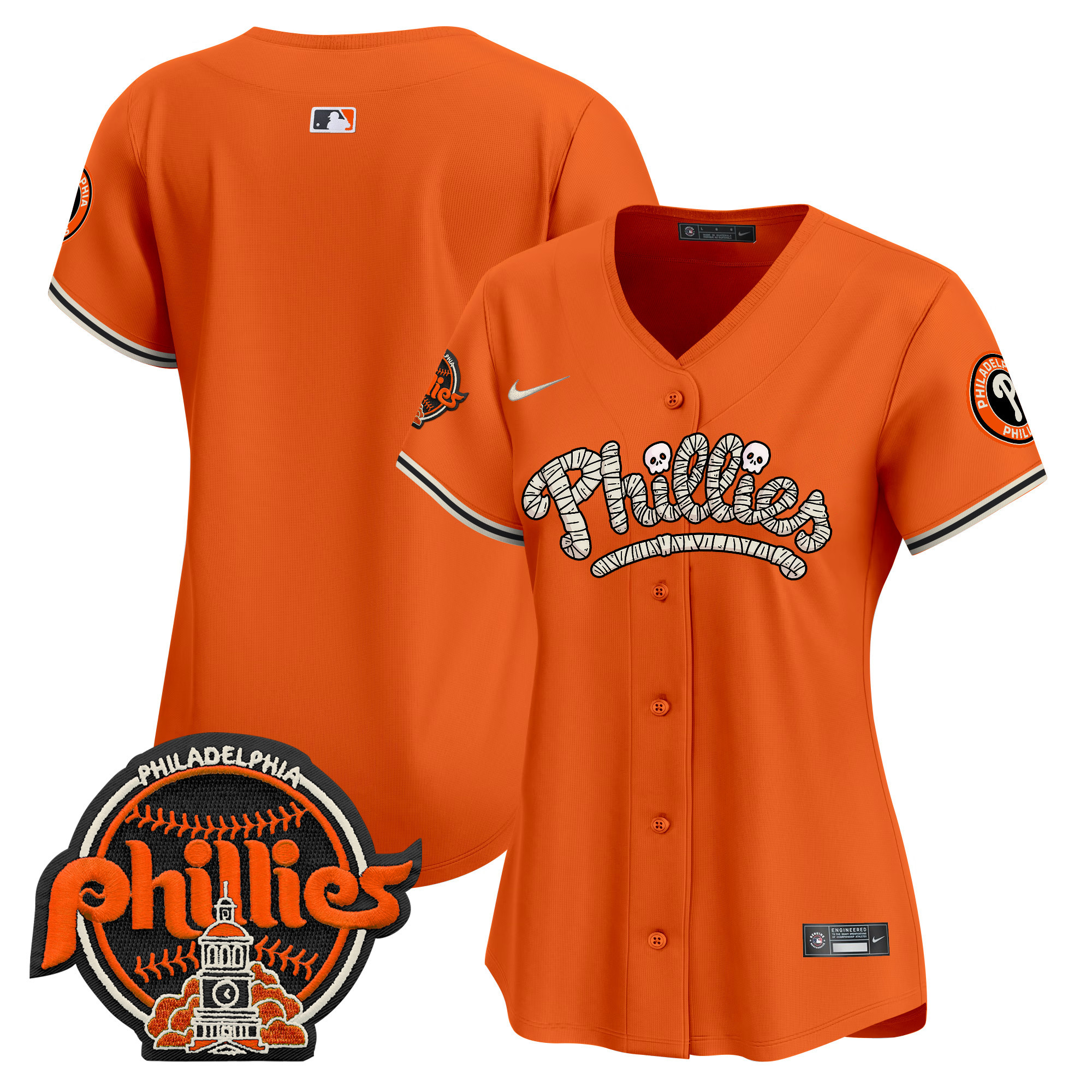 Women's Phillies Halloween Vapor Premier Limited Jersey - All Stitched