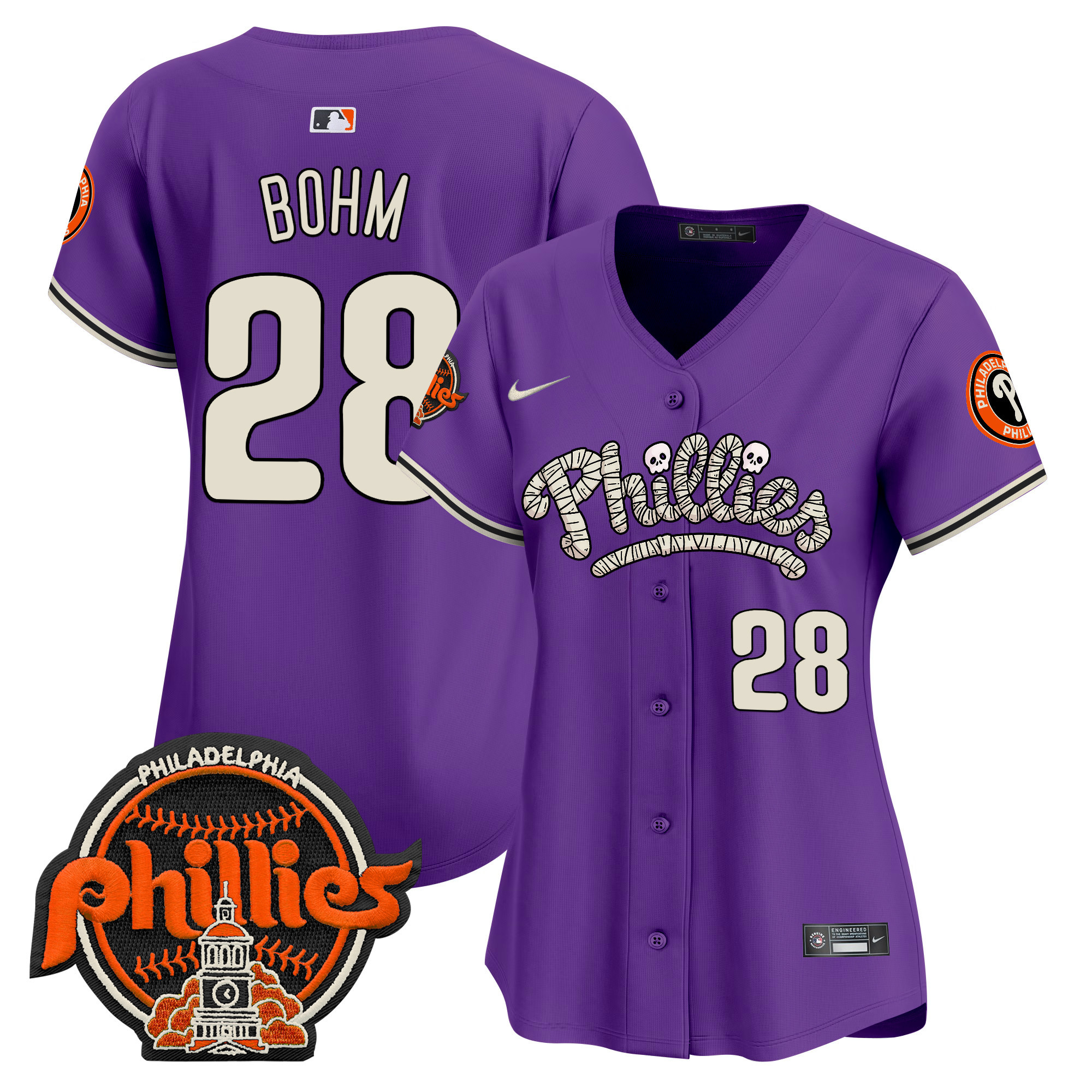 Women's Phillies Halloween Vapor Premier Limited Jersey - All Stitched