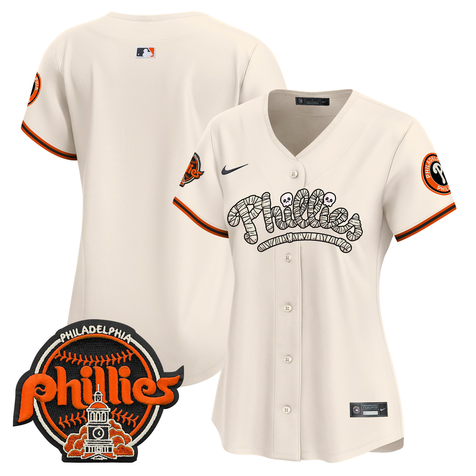 Women's Phillies Halloween Vapor Premier Limited Jersey - All Stitched
