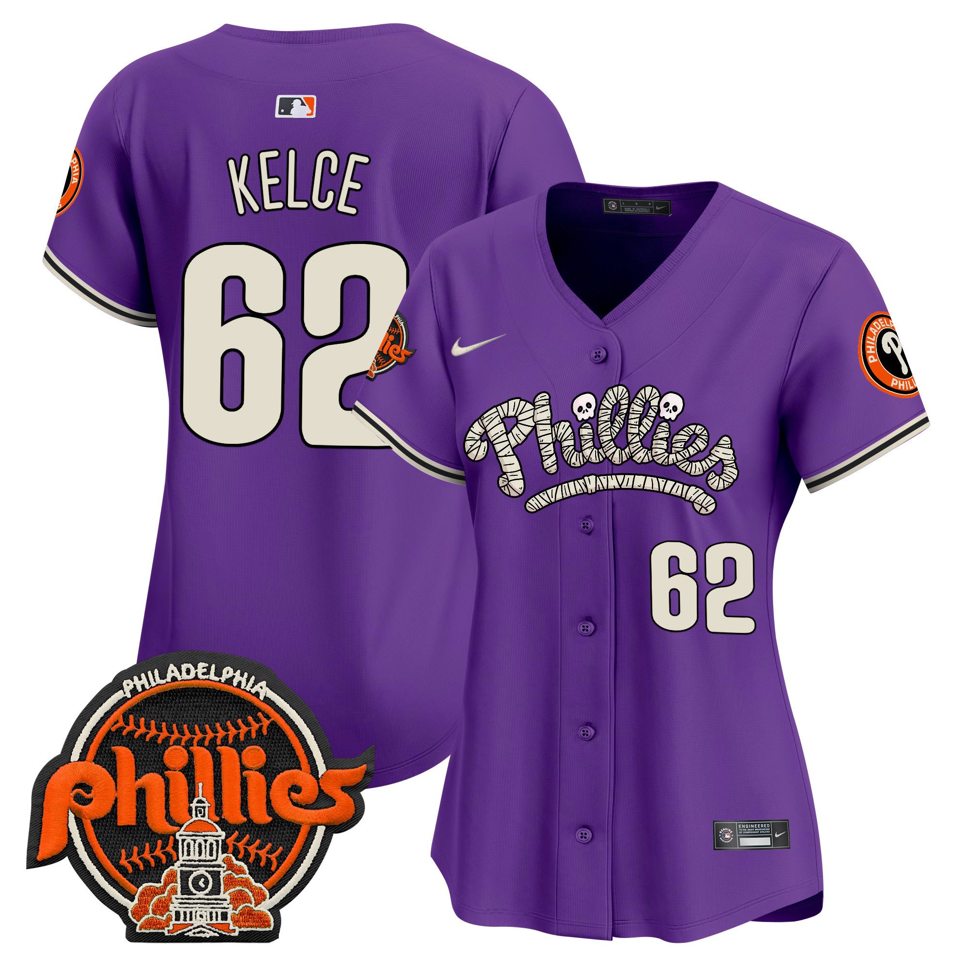 Women's Phillies Halloween Vapor Premier Limited Jersey - All Stitched