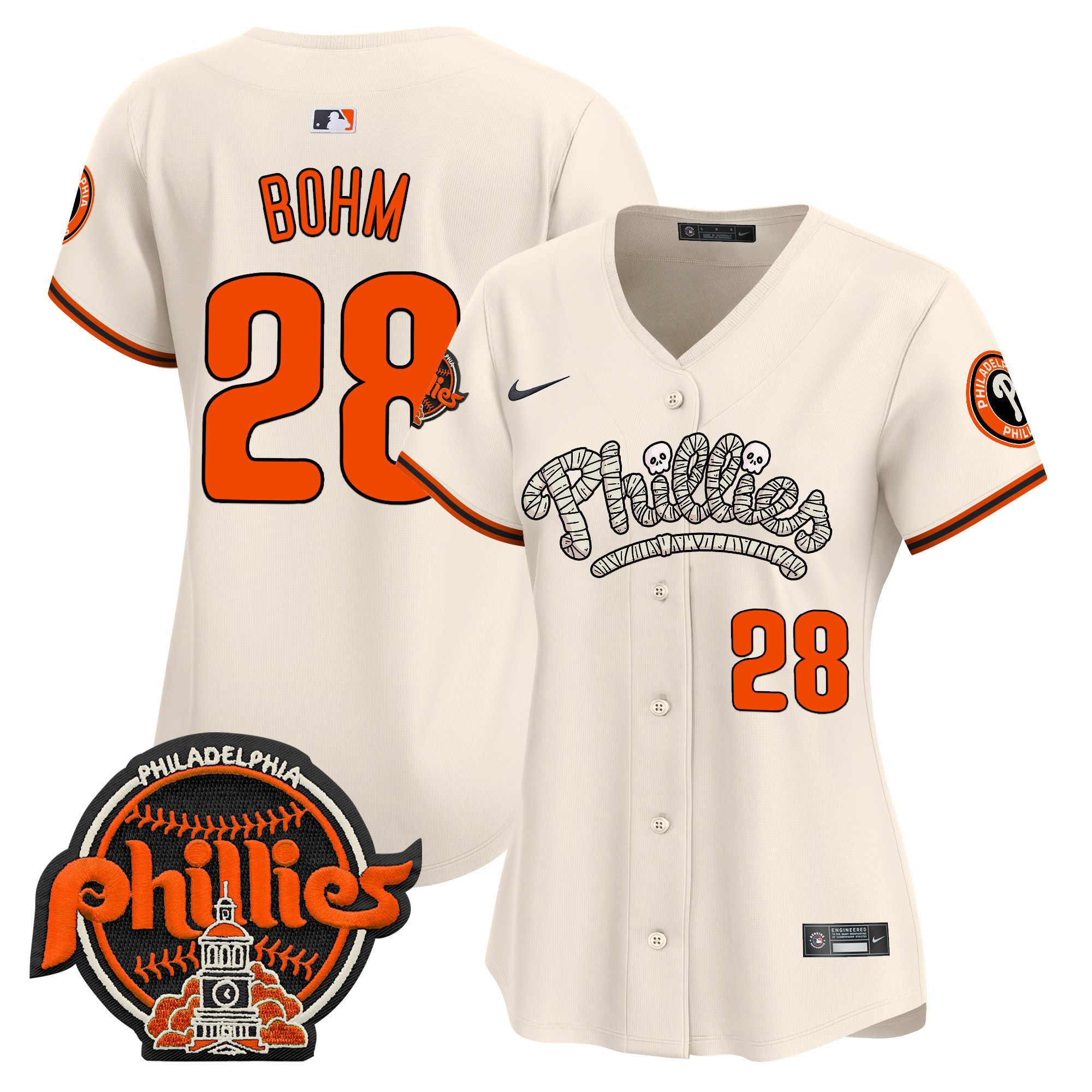 Women's Phillies Halloween Vapor Premier Limited Jersey - All Stitched