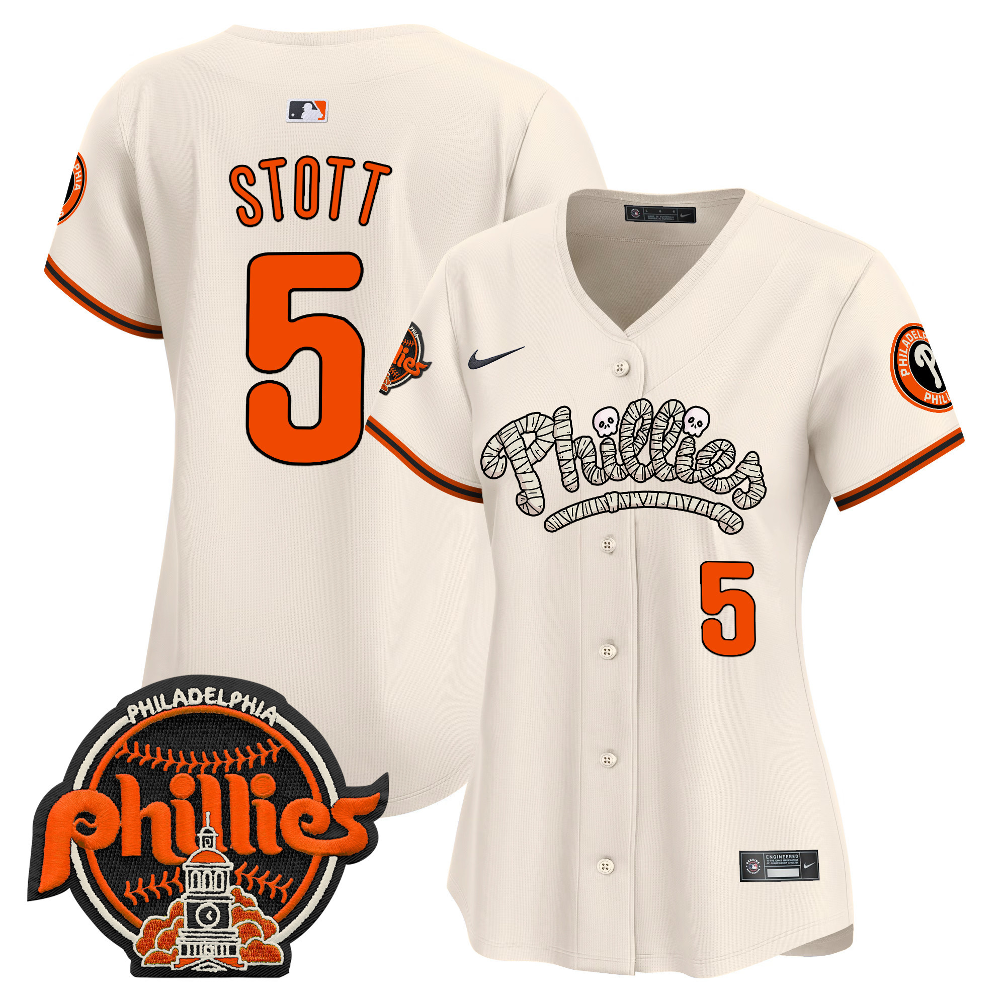 Women's Phillies Halloween Vapor Premier Limited Jersey - All Stitched