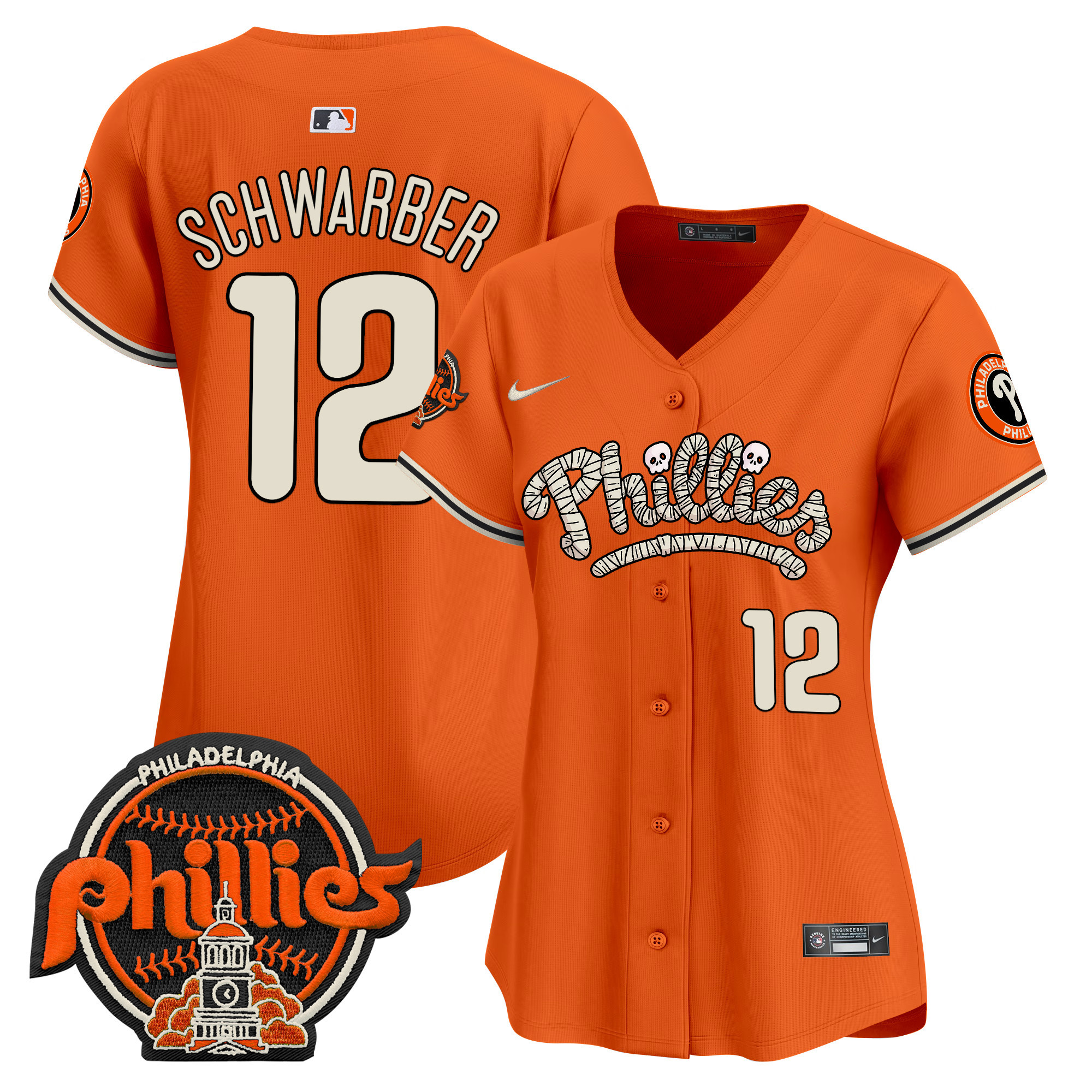 Women's Phillies Halloween Vapor Premier Limited Jersey - All Stitched