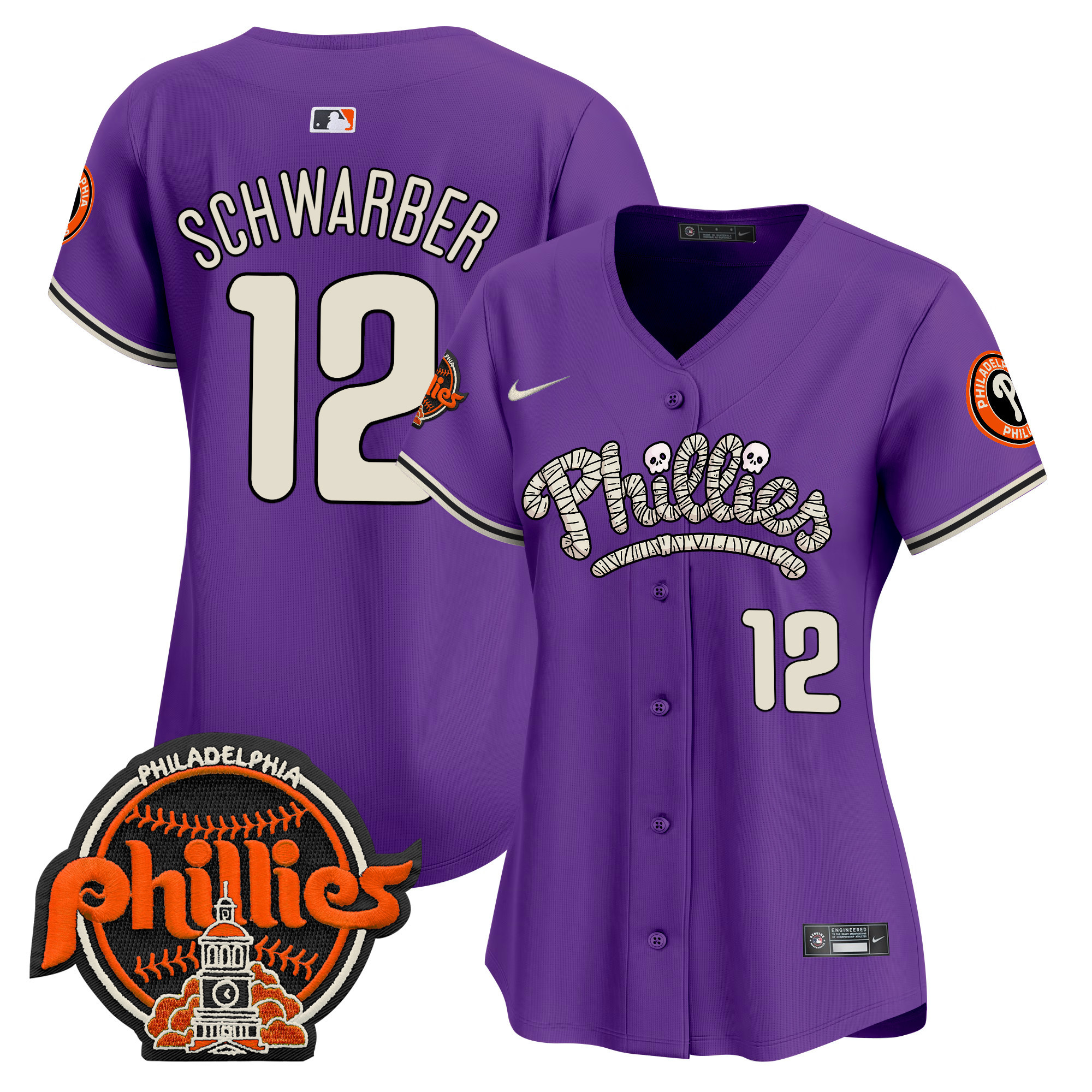 Women's Phillies Halloween Vapor Premier Limited Jersey - All Stitched
