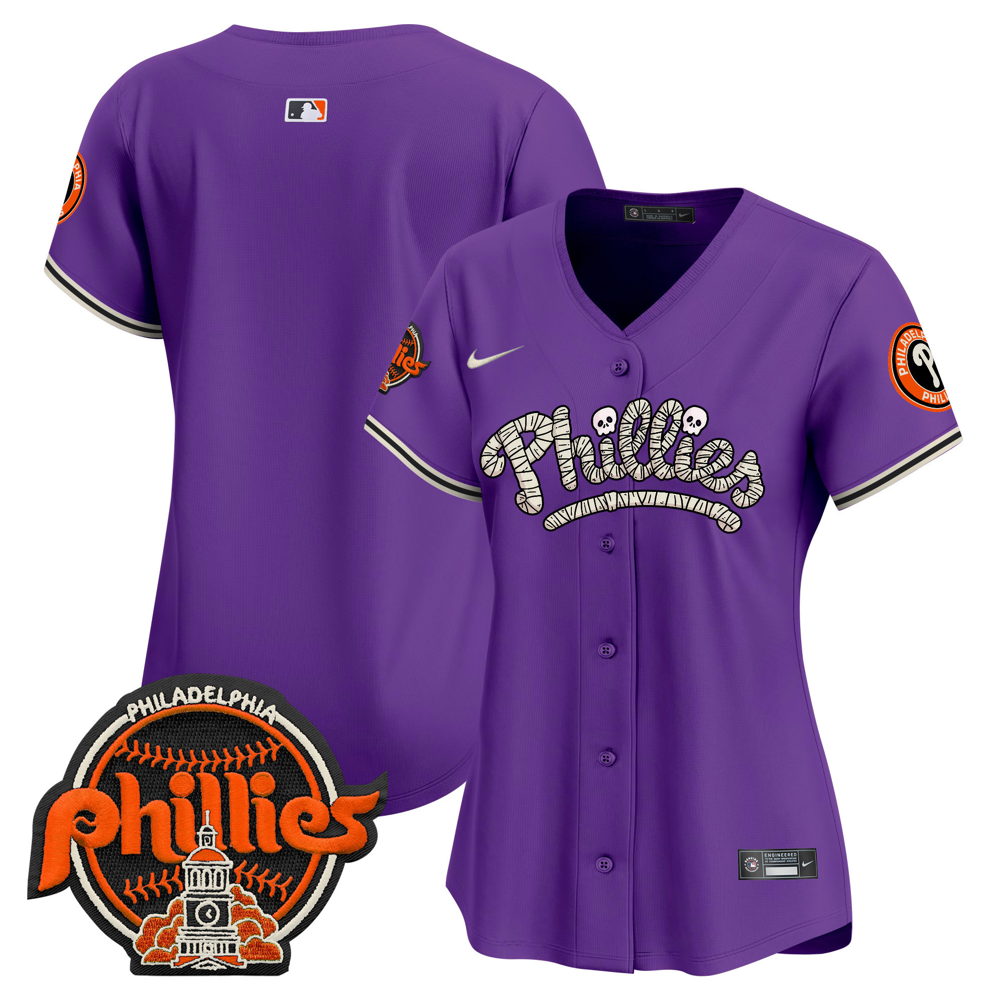 Women's Phillies Halloween Vapor Premier Limited Jersey - All Stitched