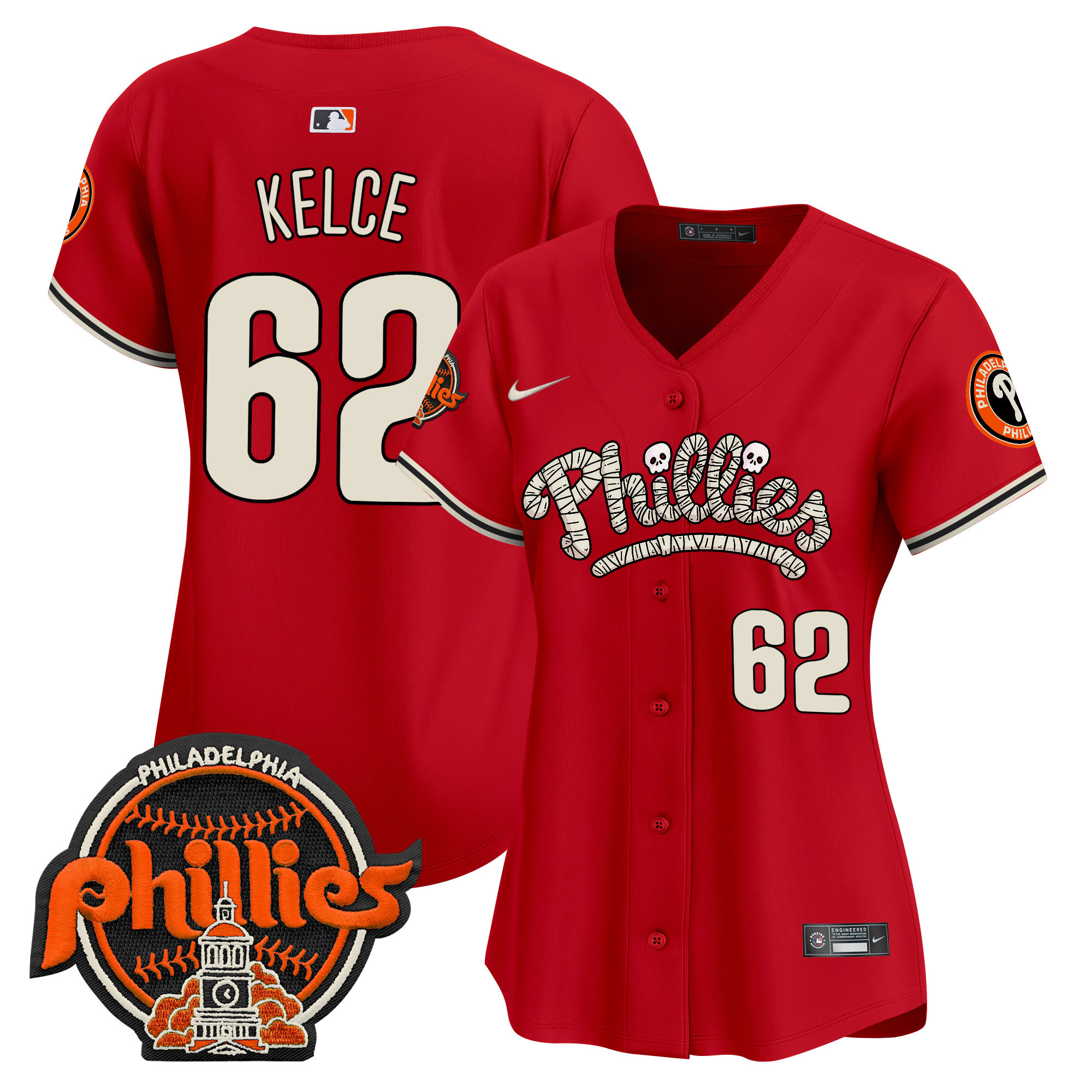 Women's Phillies Halloween Vapor Premier Limited Jersey - All Stitched