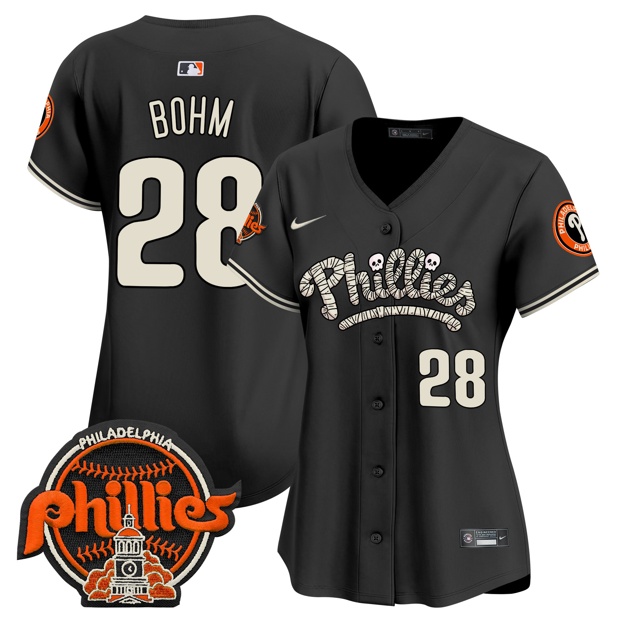 Women's Phillies Halloween Vapor Premier Limited Jersey - All Stitched