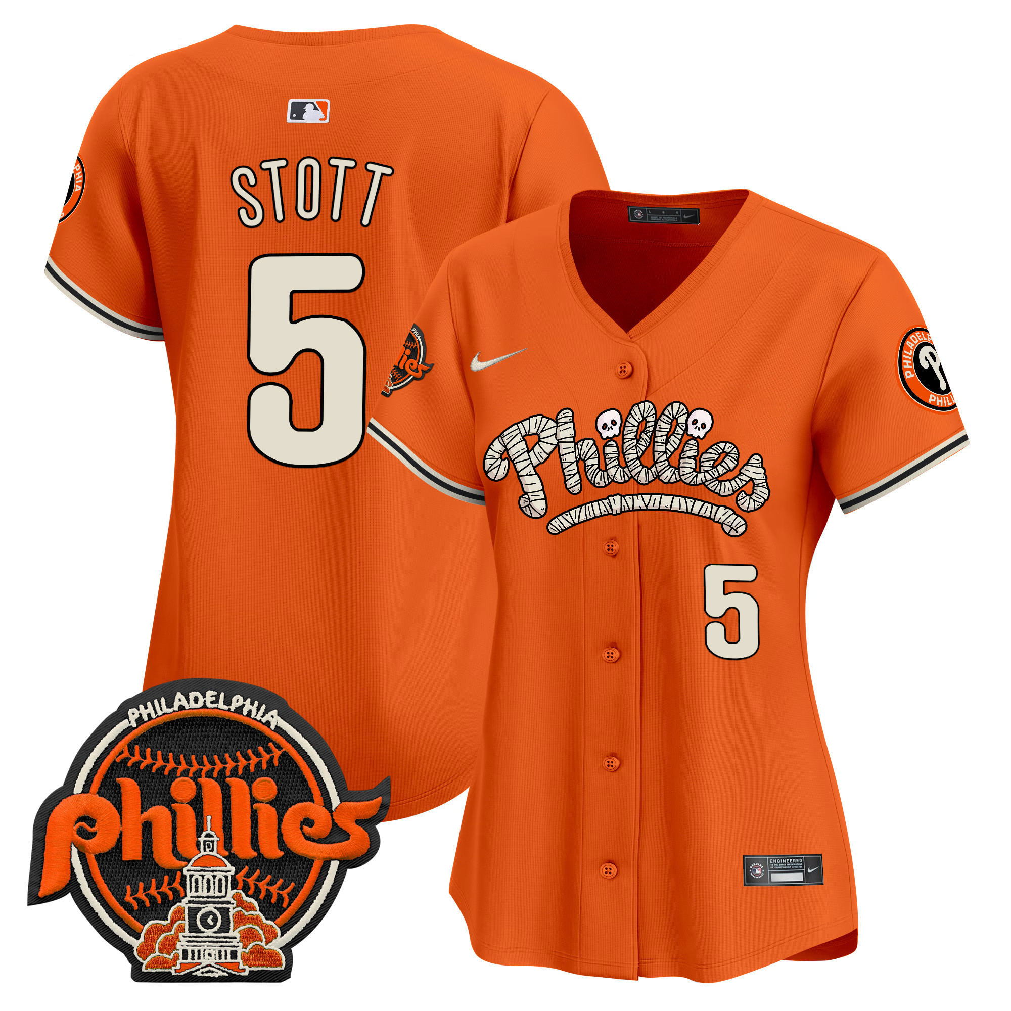 Women's Phillies Halloween Vapor Premier Limited Jersey - All Stitched