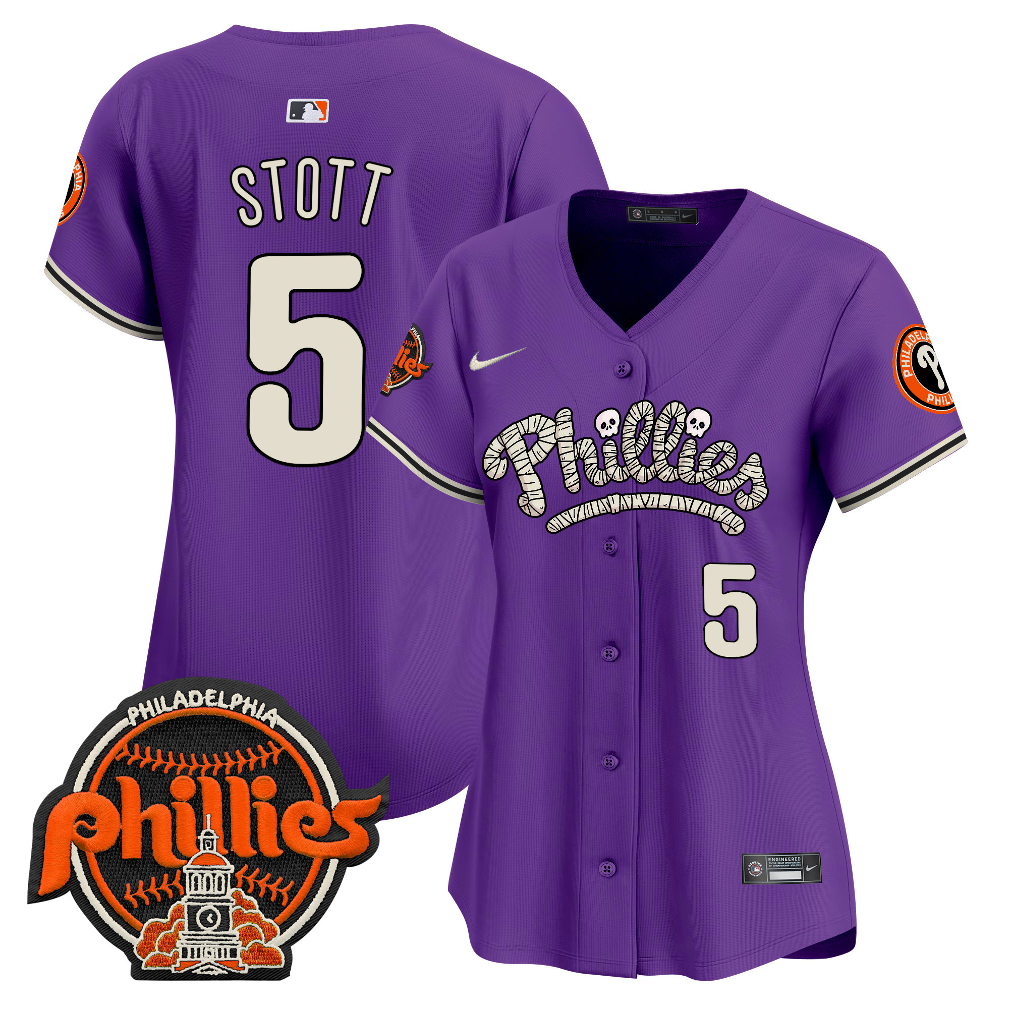 Women's Phillies Halloween Vapor Premier Limited Jersey - All Stitched