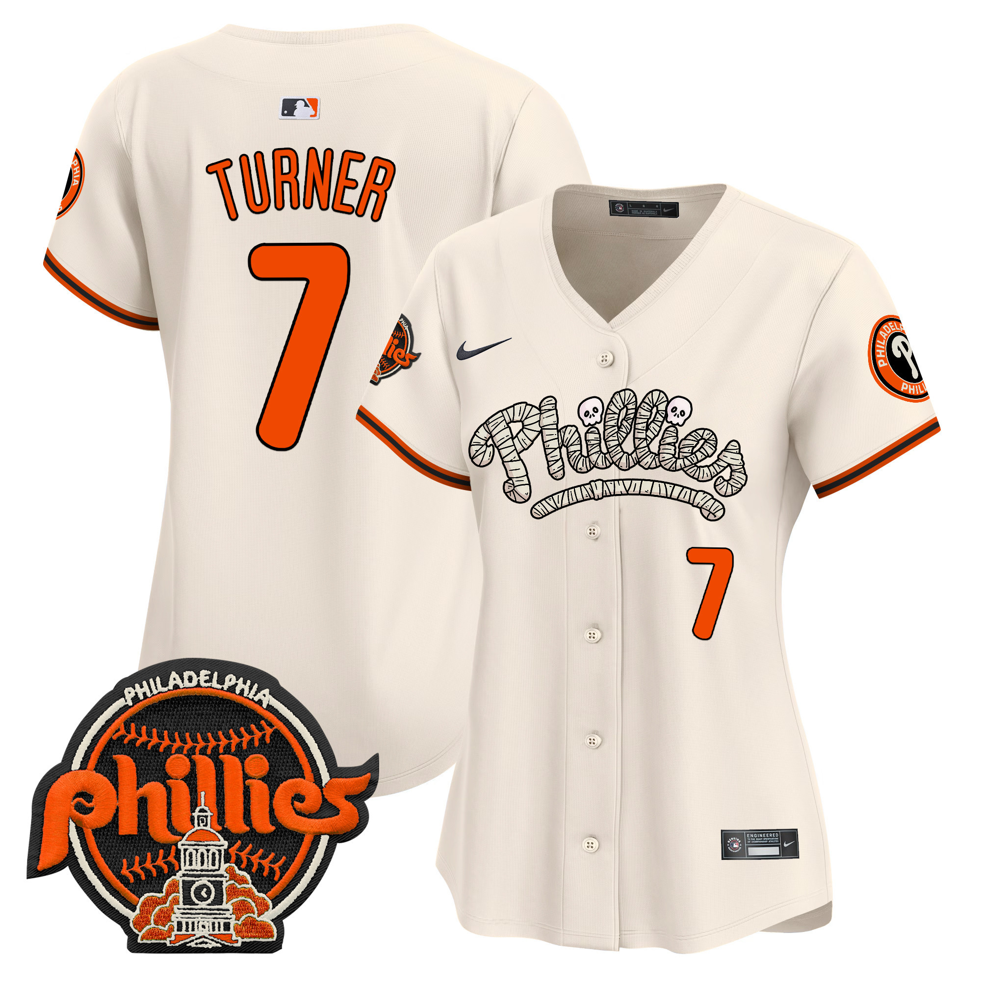Women's Phillies Halloween Vapor Premier Limited Jersey - All Stitched