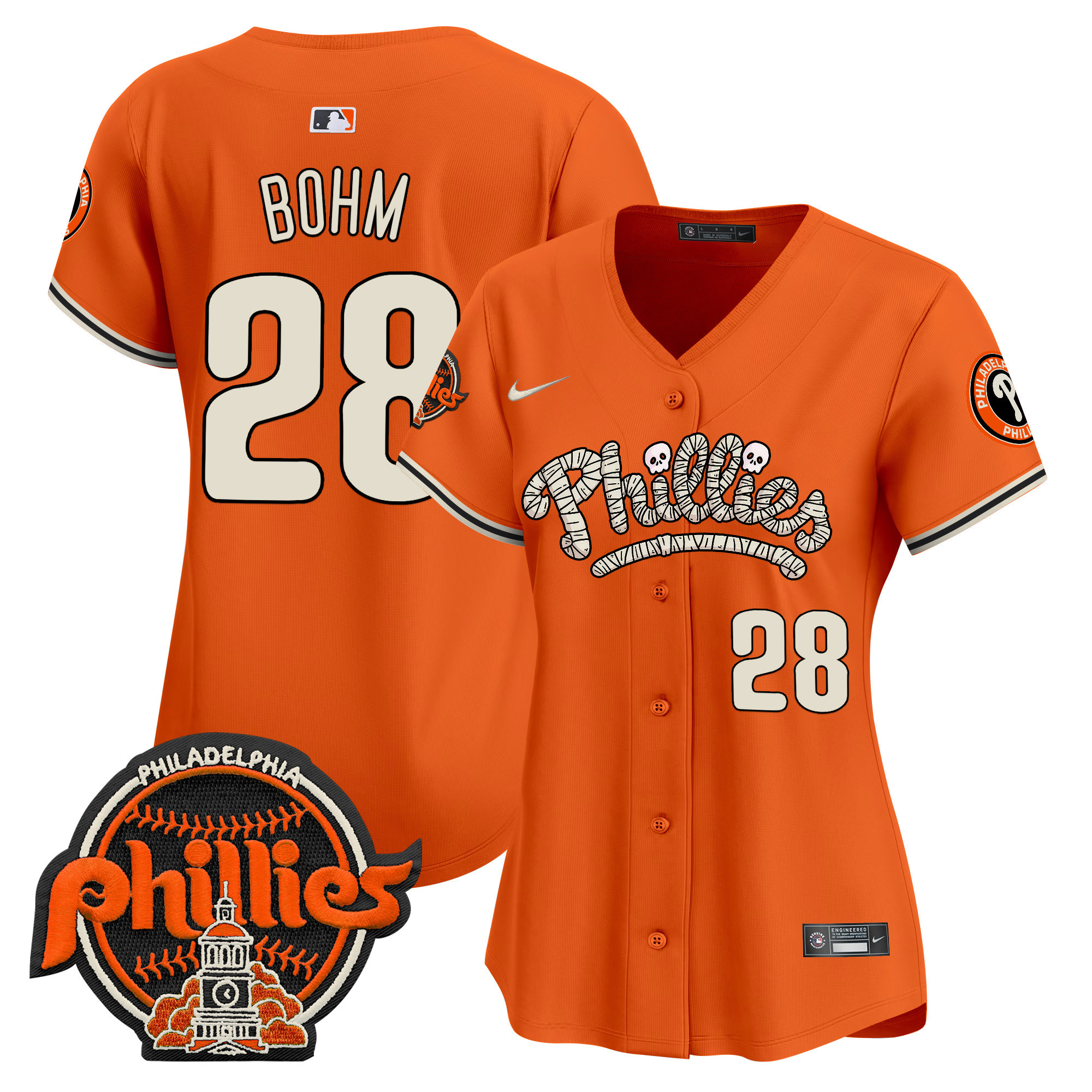 Women's Phillies Halloween Vapor Premier Limited Jersey - All Stitched