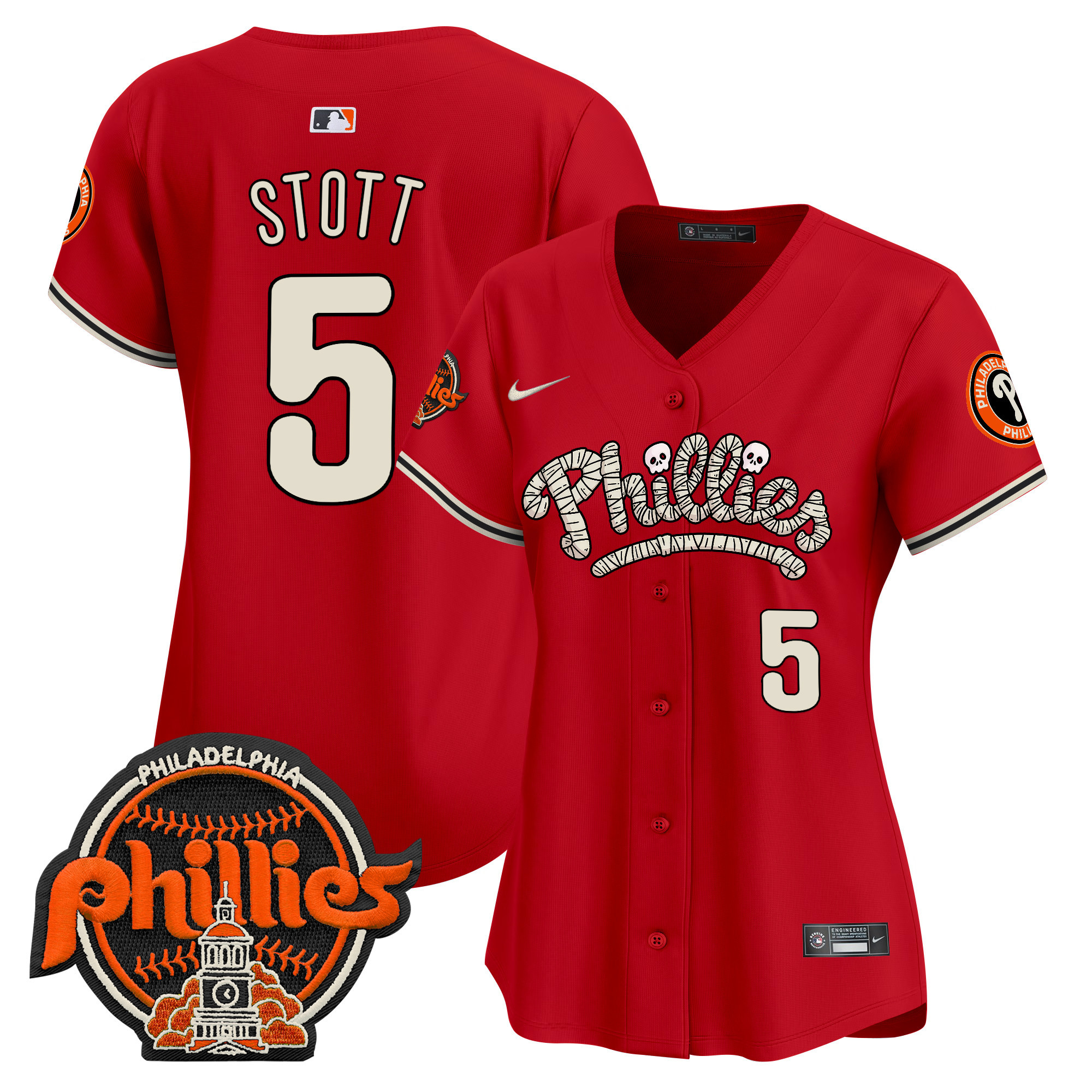 Women's Phillies Halloween Vapor Premier Limited Jersey - All Stitched