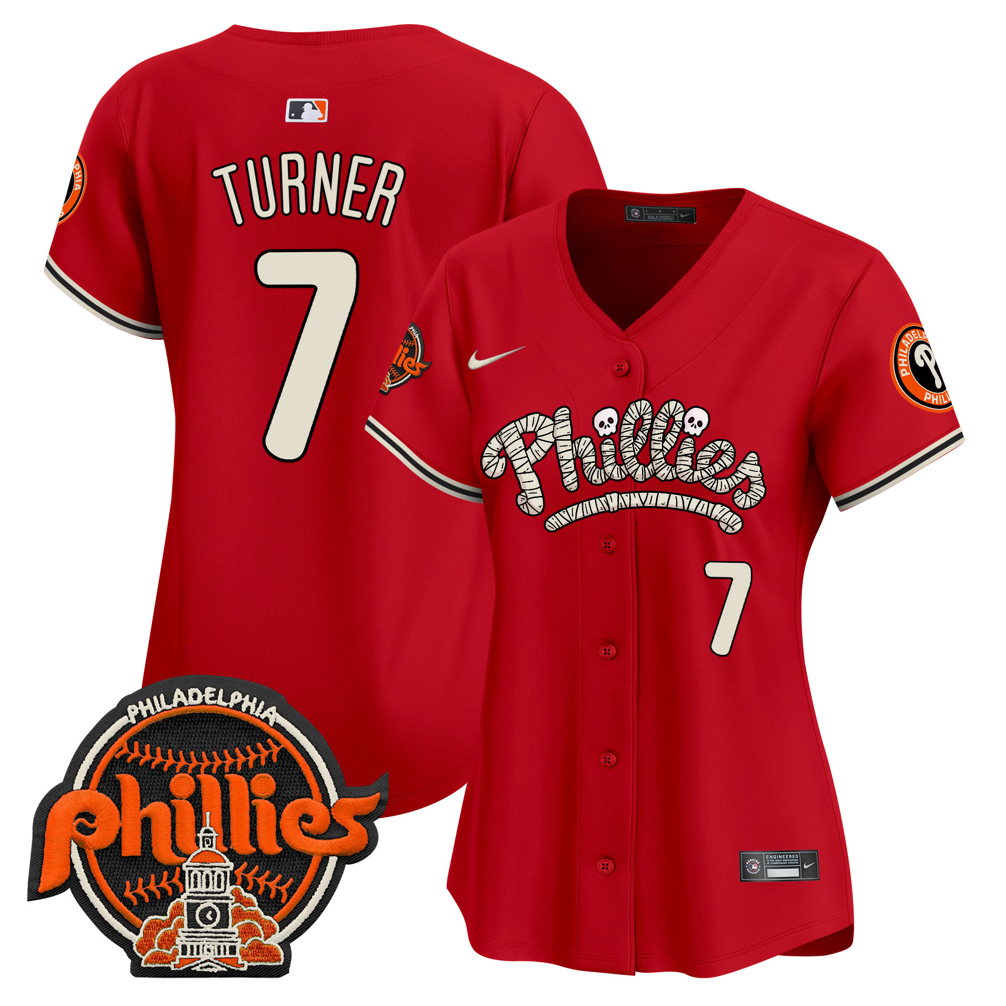 Women's Phillies Halloween Vapor Premier Limited Jersey - All Stitched