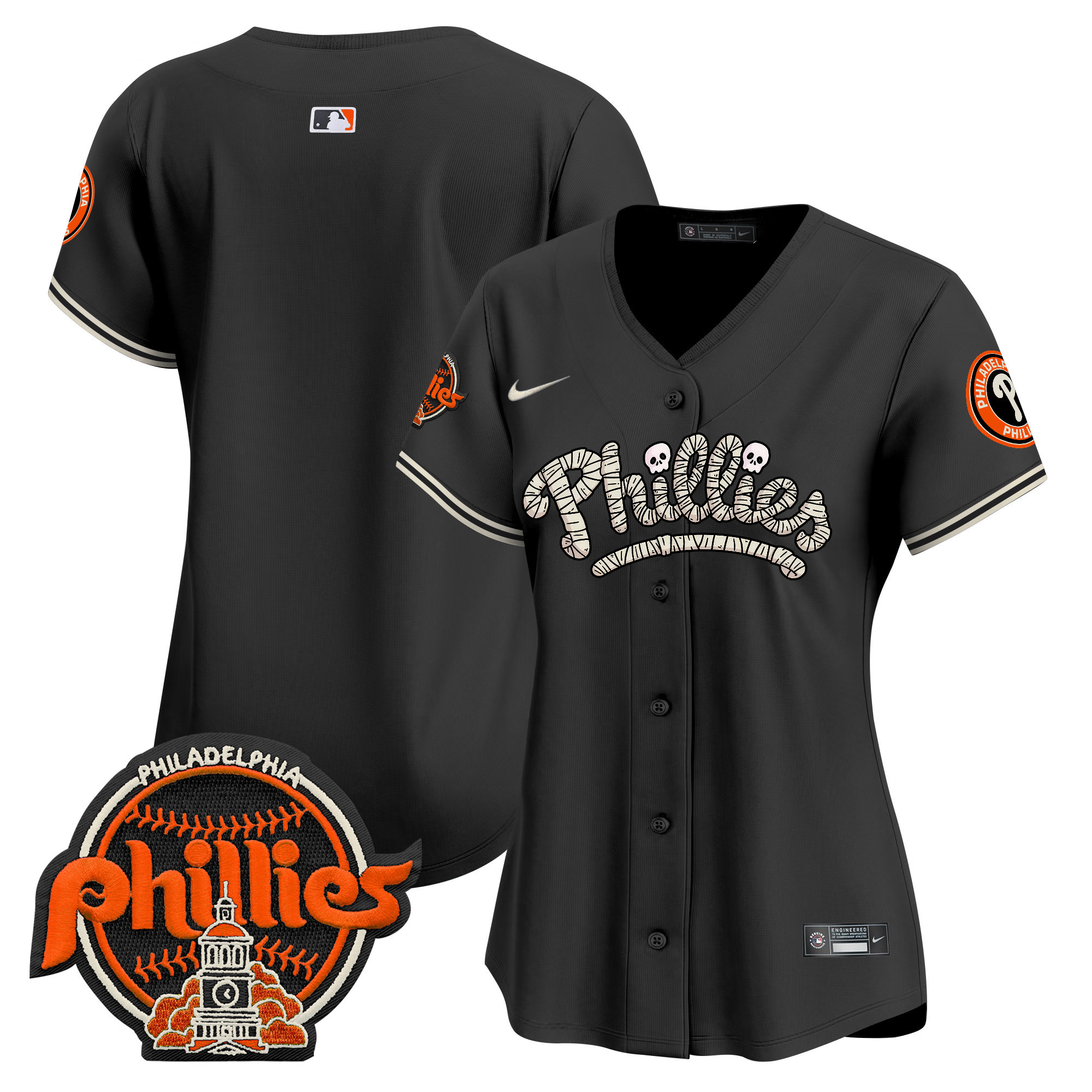 Women's Phillies Halloween Vapor Premier Limited Jersey - All Stitched