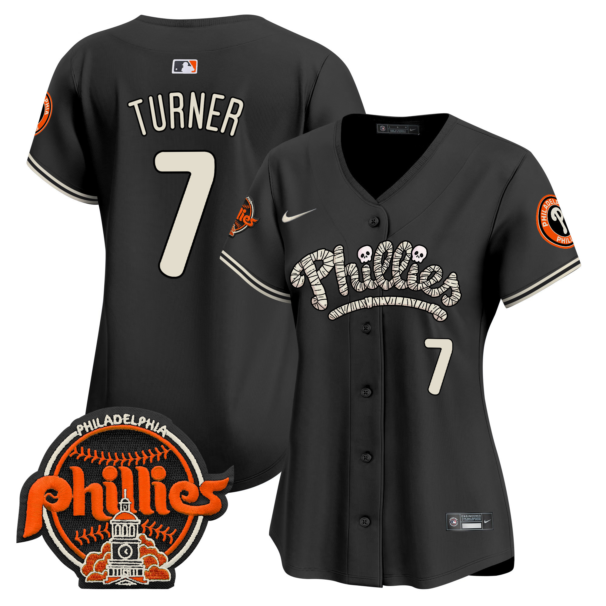 Women's Phillies Halloween Vapor Premier Limited Jersey - All Stitched