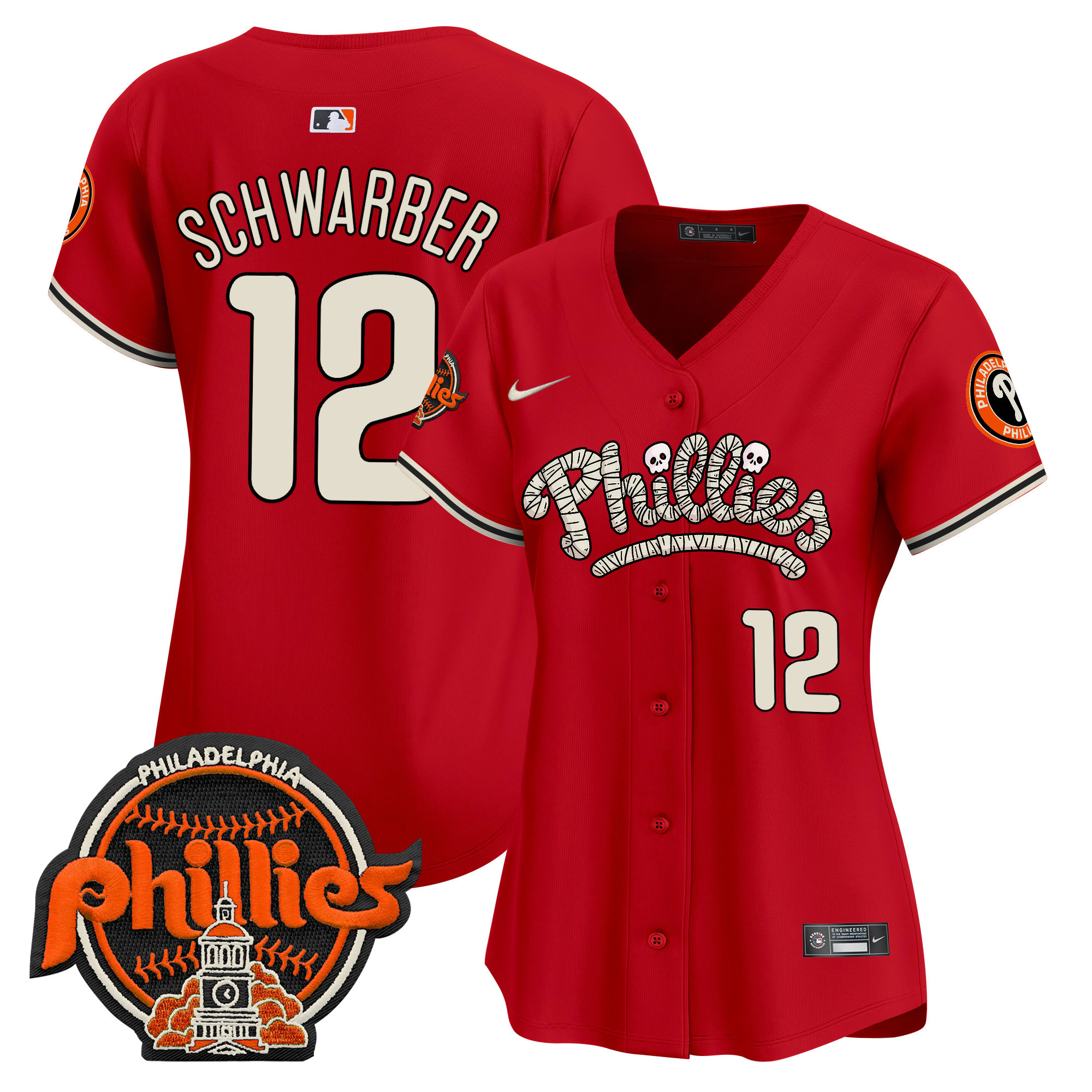 Women's Phillies Halloween Vapor Premier Limited Jersey - All Stitched