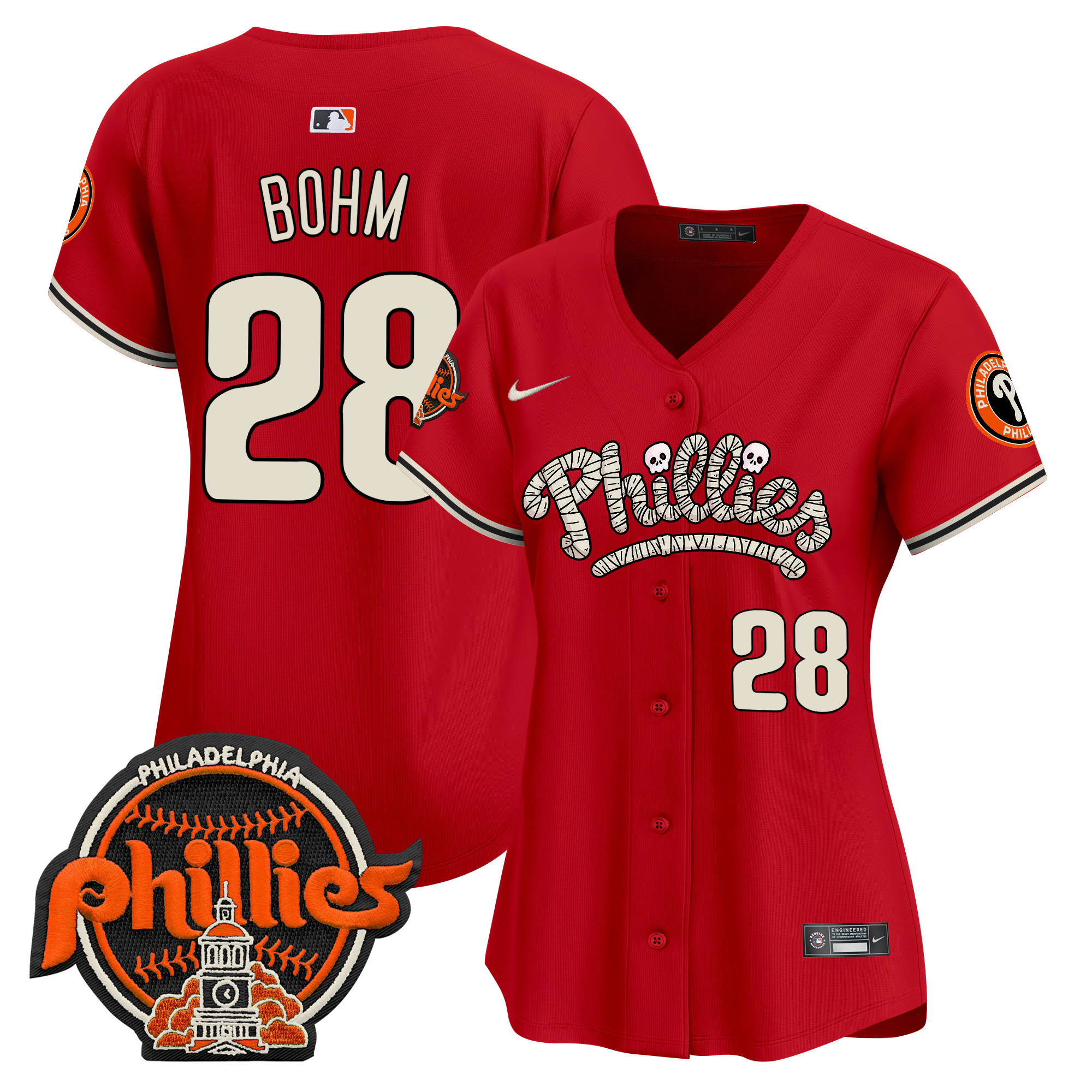 Women's Phillies Halloween Vapor Premier Limited Jersey - All Stitched