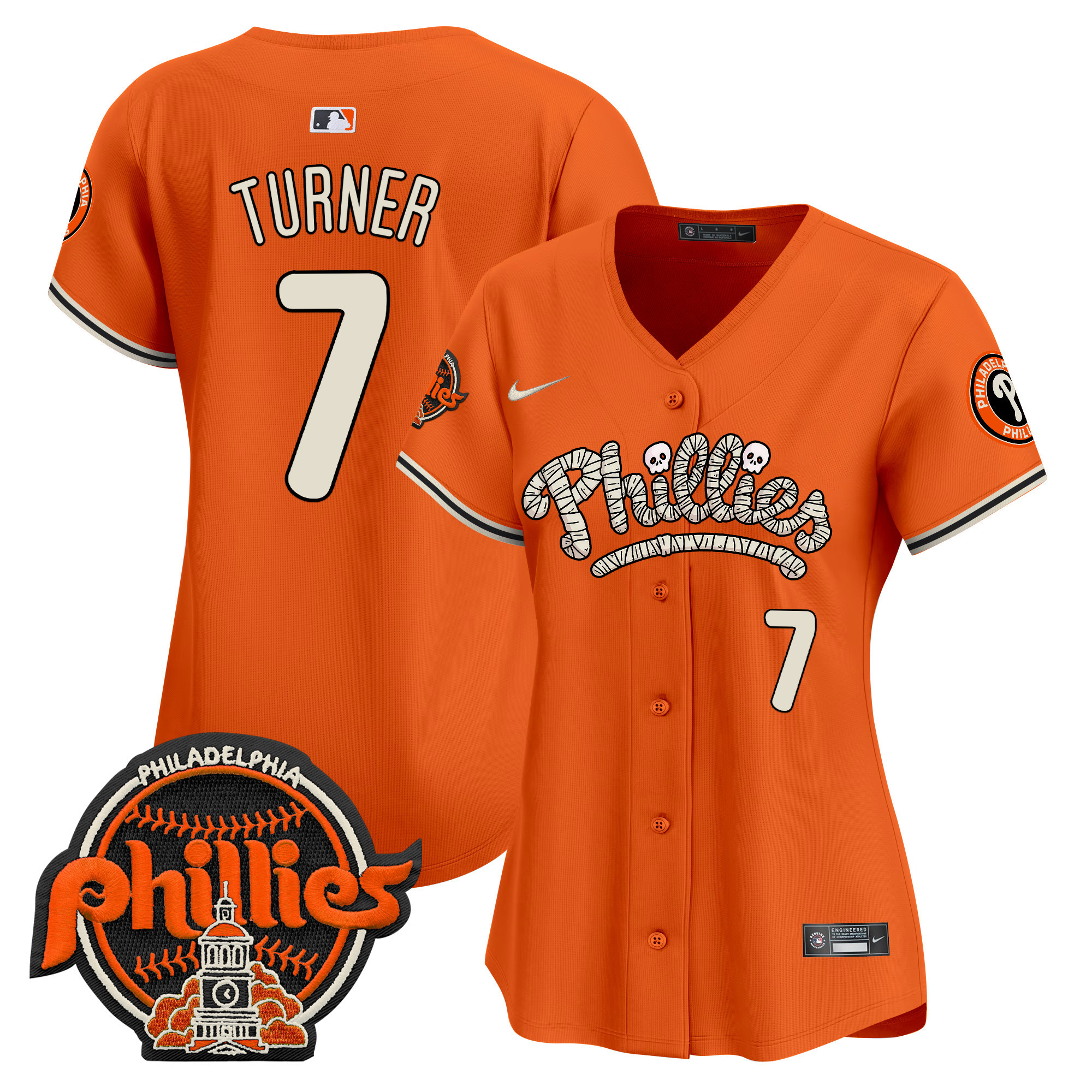Women's Phillies Halloween Vapor Premier Limited Jersey - All Stitched