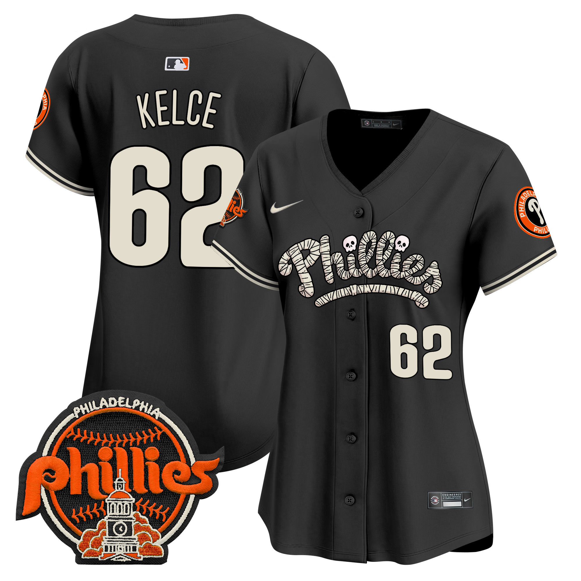 Women's Phillies Halloween Vapor Premier Limited Jersey - All Stitched