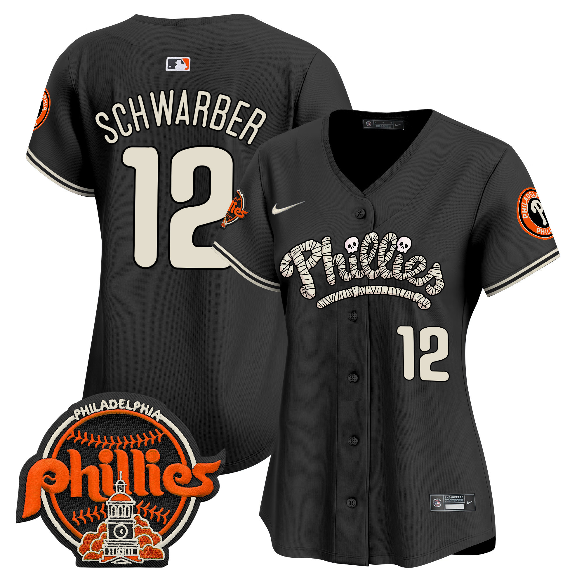 Women's Phillies Halloween Vapor Premier Limited Jersey - All Stitched