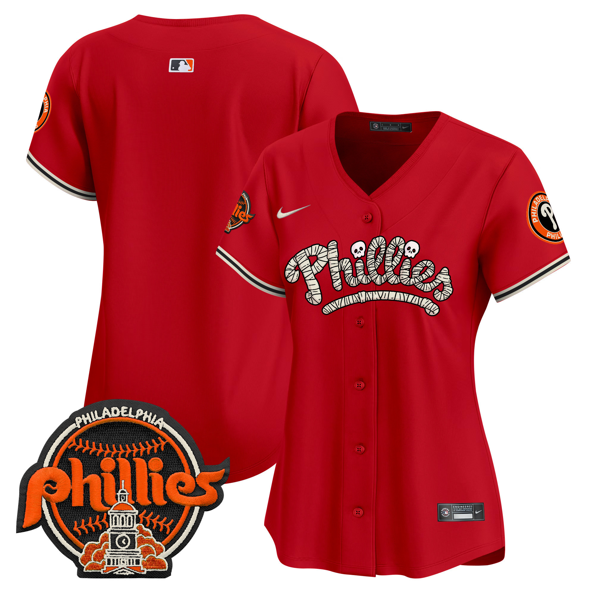 Women's Phillies Halloween Vapor Premier Limited Jersey - All Stitched
