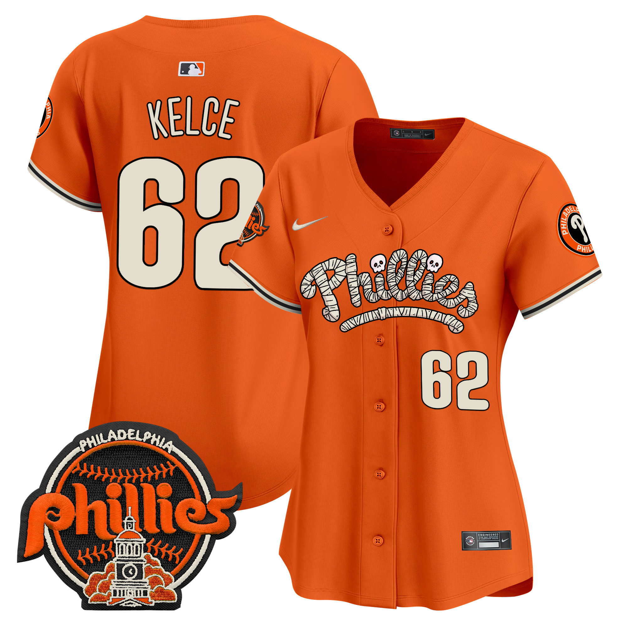 Women's Phillies Halloween Vapor Premier Limited Jersey - All Stitched